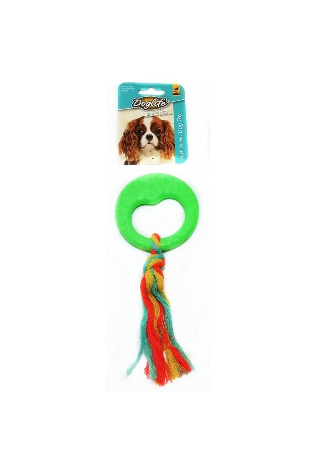 Doglife Ipli Desenli Halka Küçük Irk Ve Yavru Köpek Oyuncağı 20cm