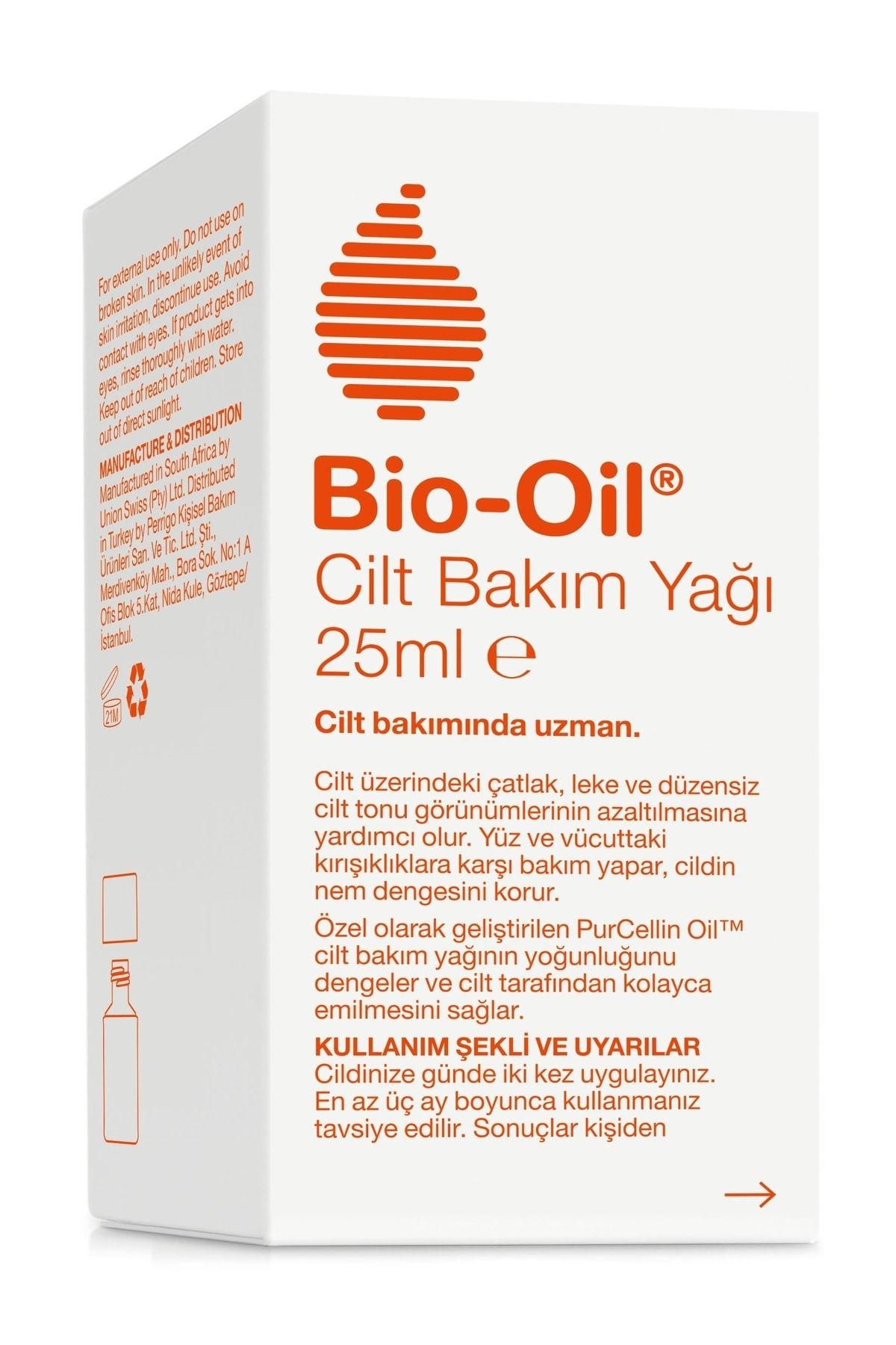 Bio-Oil Çatlak Karşıtı & Nemlendirici Cilt Bakım Yağı 25 ml (3'lü paket) - YENİ FORMÜL