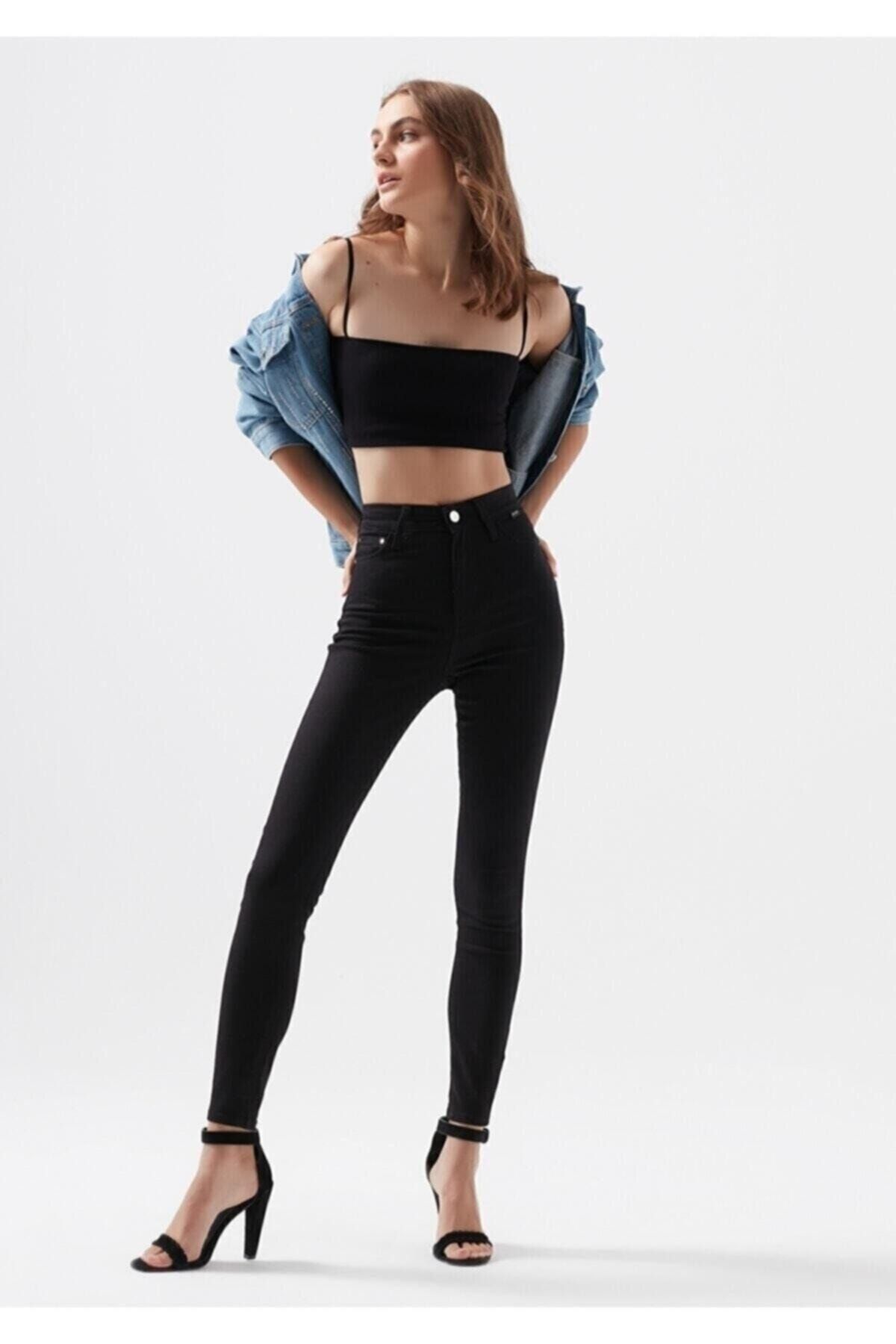 Ramrod Heidi Solmayan Siyah Süper Skinny Toparlayıcı Jean Kot Pantolon