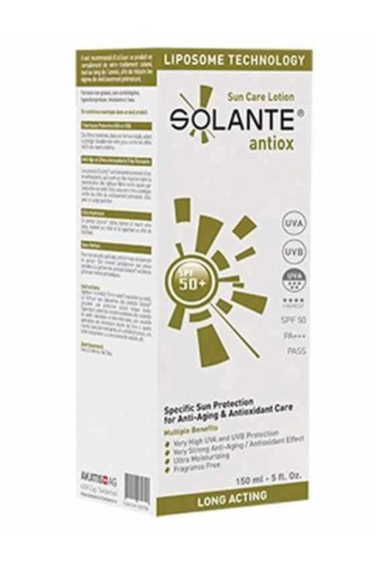 Solante Antiox Spf50+ Güneş Koruyucu Losyon 150ml | Yaşlanma Karşıtı Bakım