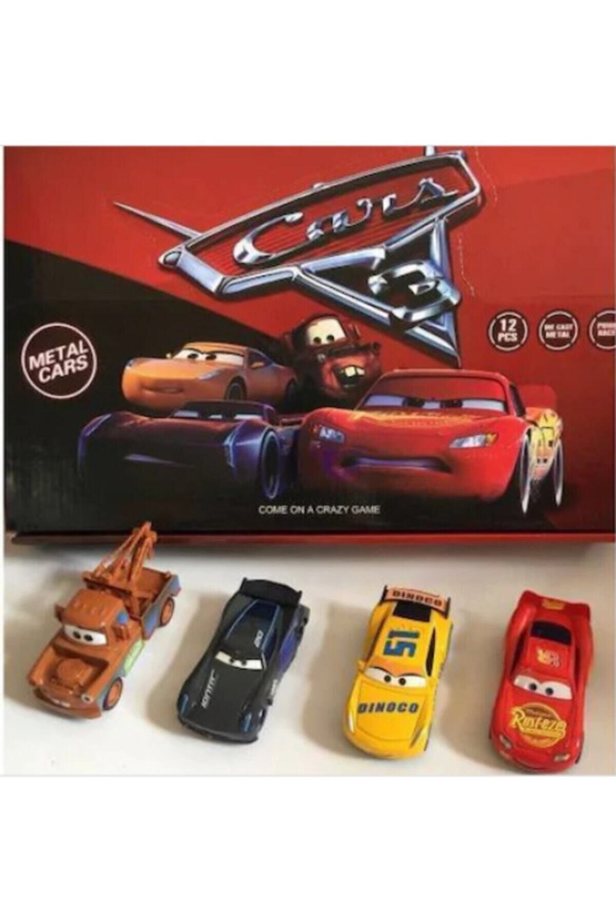 Cars Şimşek Mcqueen Mater Oyuncak Arabalar 4'lü Set