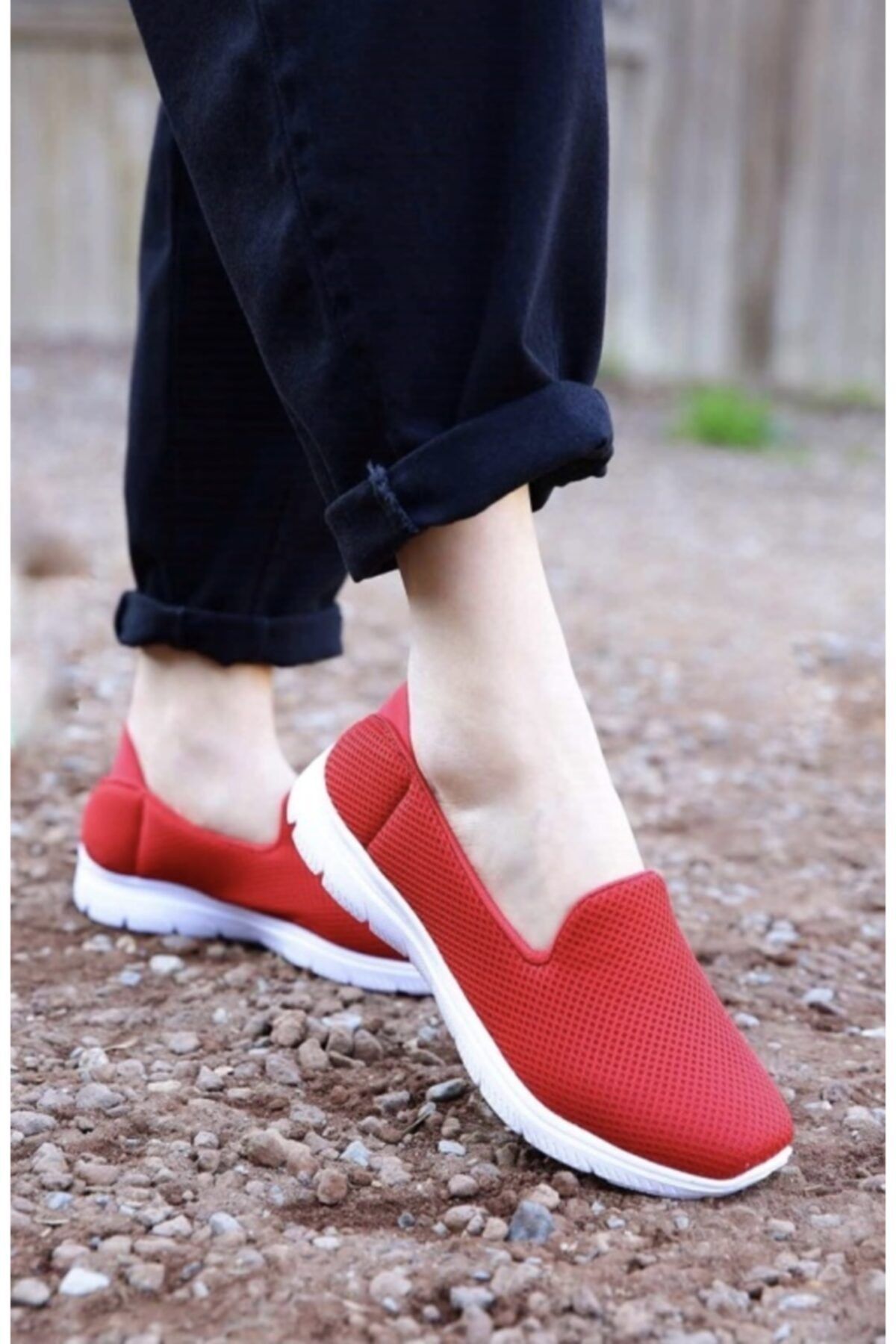 AYŞEM Kırmızı Ortopedik Günlük Ayakkabı