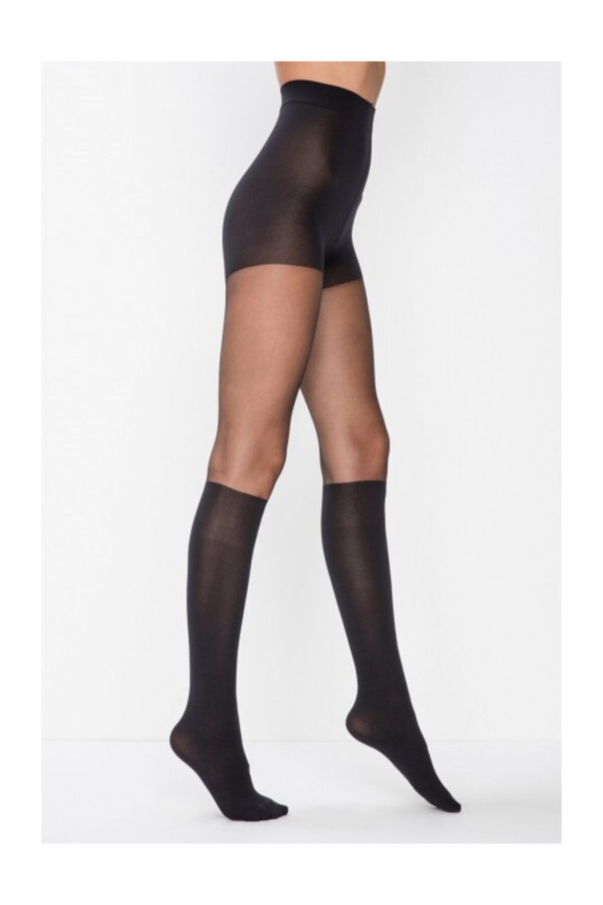 Penti Kadın Siyah Çizme Külotlu Çorabı