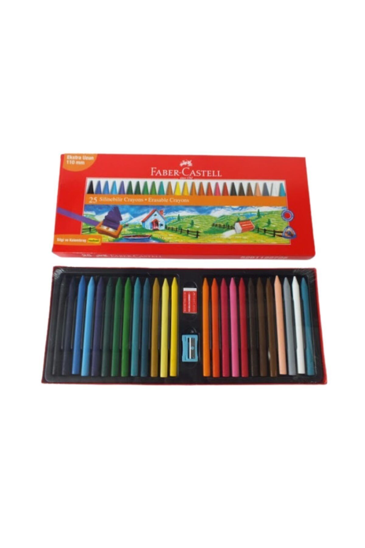 Faber Castell Erasable Crayons Karton Kutu Silinebilir Üçgen Mum Pastel Boya 110 mm