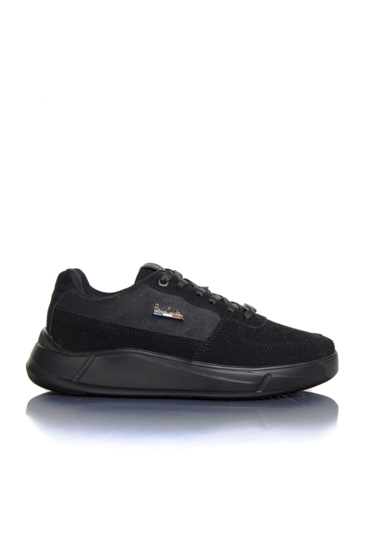 Pierre Cardin Erkek Siyah Deri Tozu Vegan Süet Bağcıklı Günlük Klasik Spor Ayakkabı -pce3002