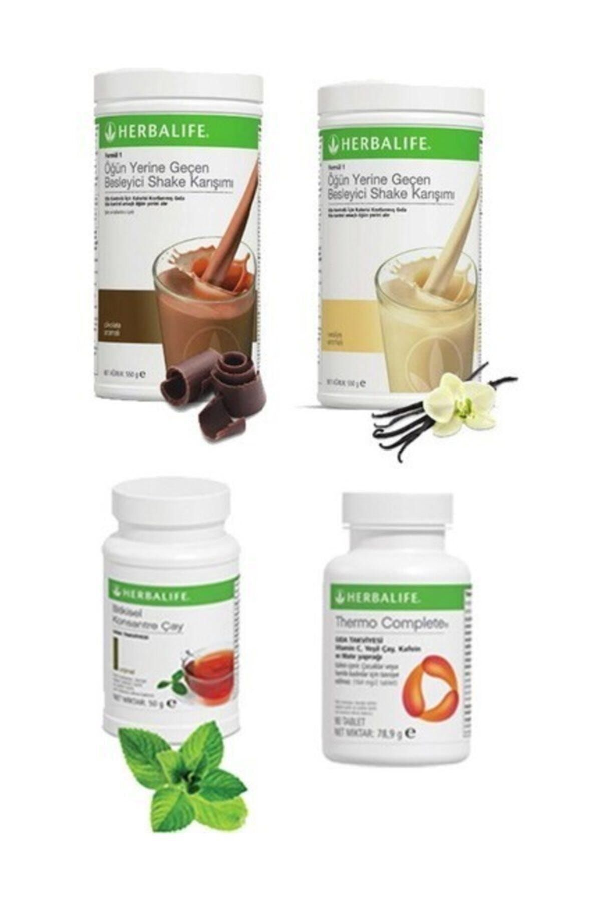 Herbalife Shake Karışımı - 1 Vanilya - 1 Çikolata - 1 Klasik Çay 100 Gr - 1 Thermo