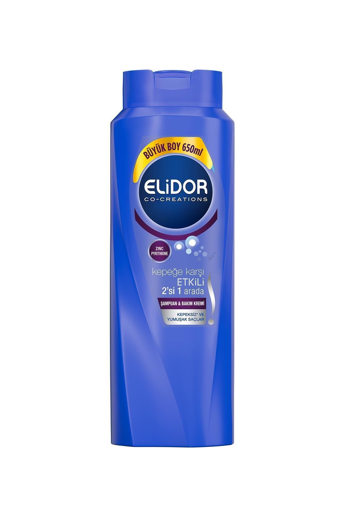 Elidor Kepeğe Karşı Etkili İkisi Bir Arada Saç Bakım Şampuanı 650 ml