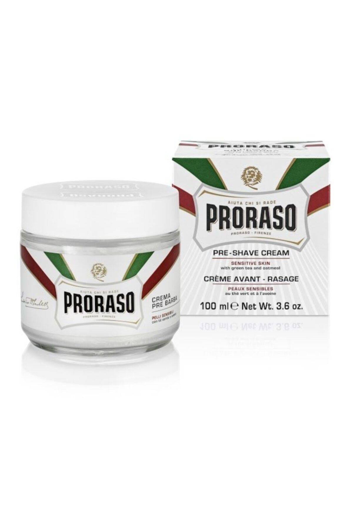 Boemo Shop Proraso Tıraş Öncesi Kremi – Yeşil Çay Ve Yulaf Özlü, 100ml