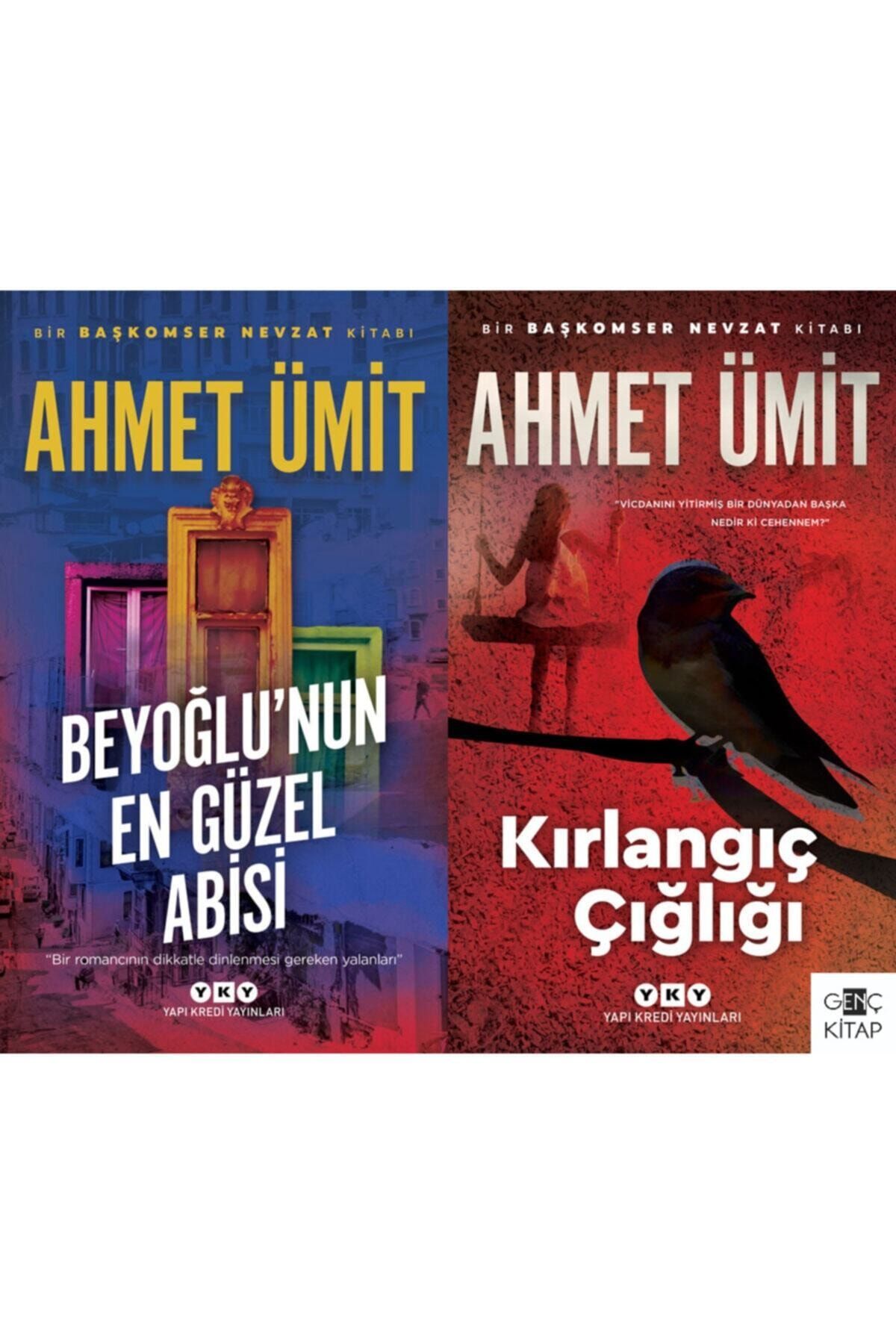 Yapı Kredi Yayınları Ahmet Ümit Başkomser Nevzat 5-6. Kitaplar Beyoğlu'nun En Güzel Abisi Kırlangıç Çığlığı 2 Kitap Set