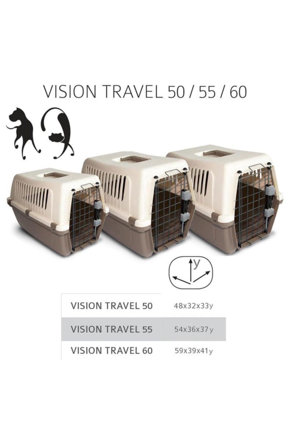 MP Bergamo Mp Wojer Vision Travel 60 Kedi Köpek Taşıma Kabı Çantası 59x39x41 Cm