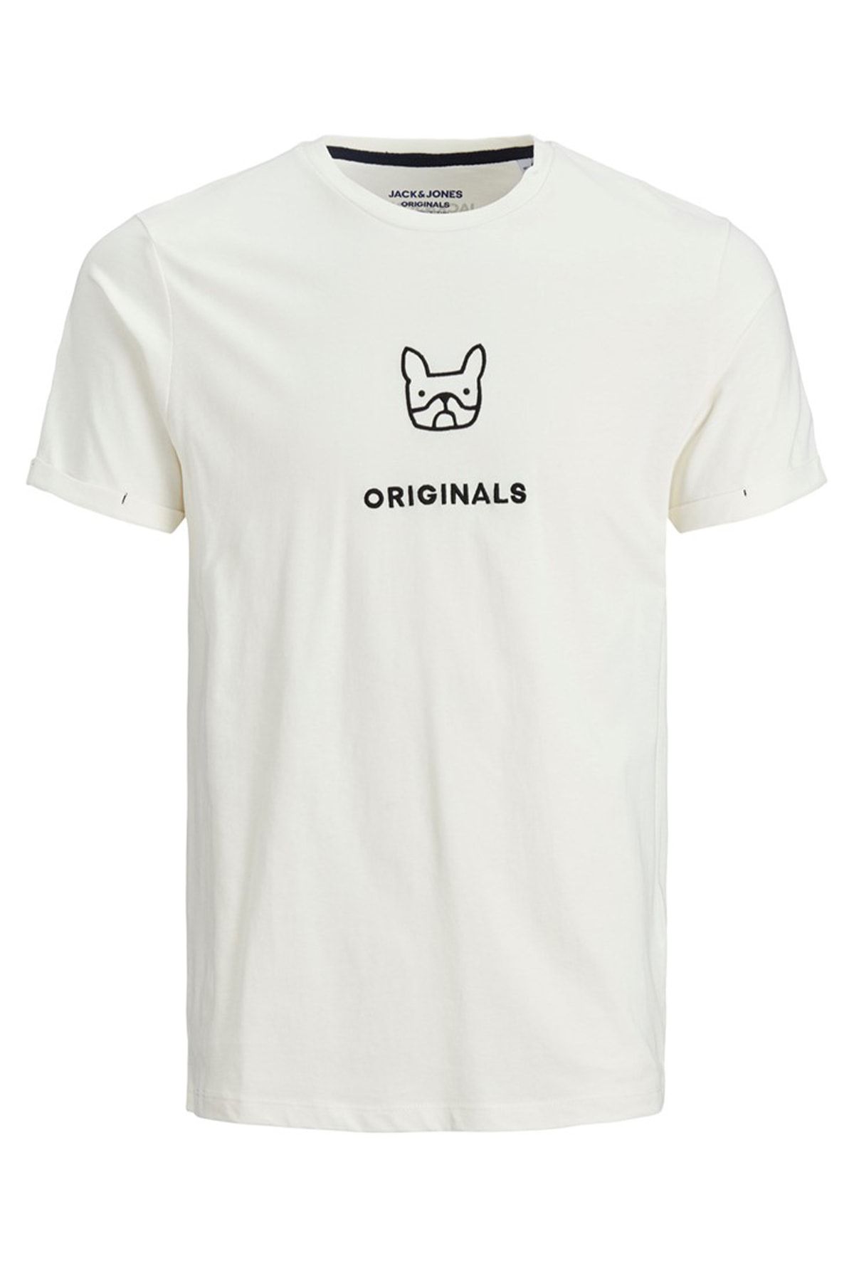 Jack & Jones Erkek Nakışlı Köpek Logo Tshirt - 12195216