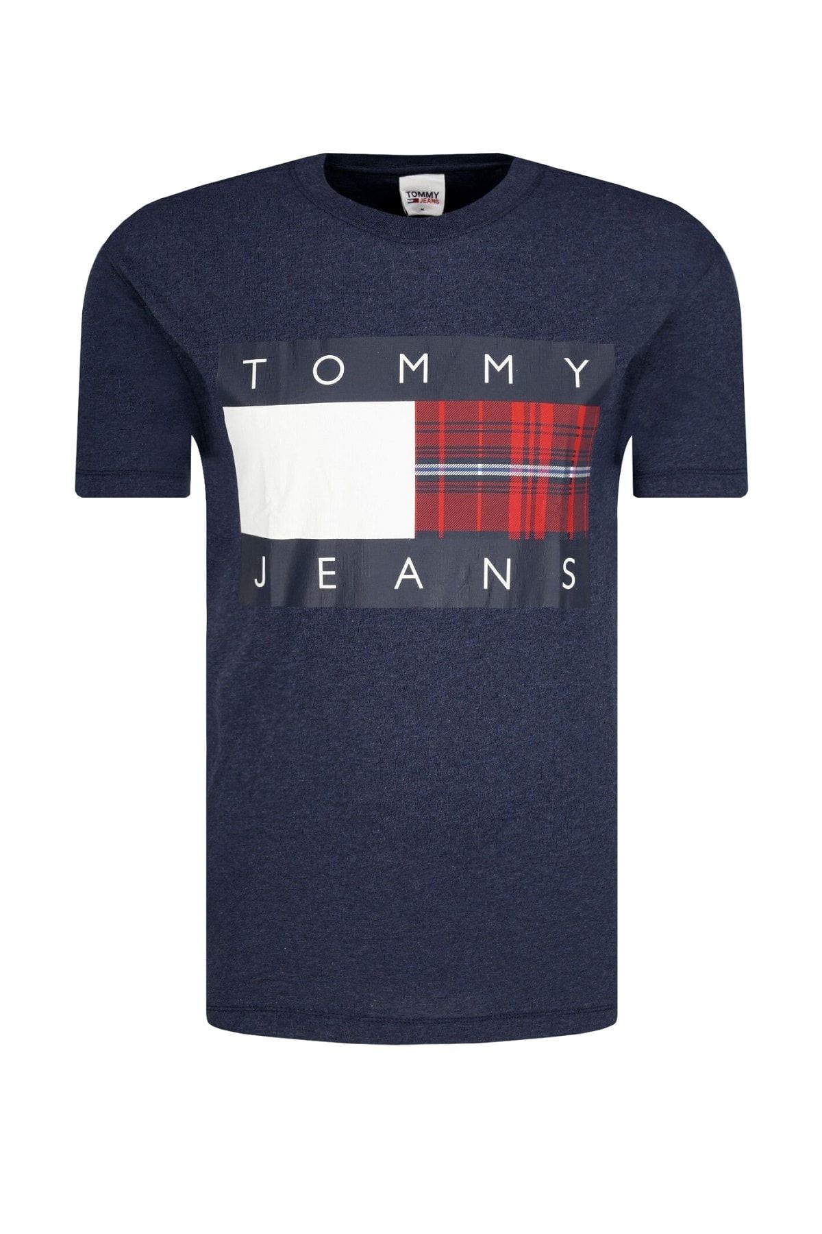 Tommy Hilfiger Ekose Logolu Organik Pamuk T-shirt Dm0dm08791