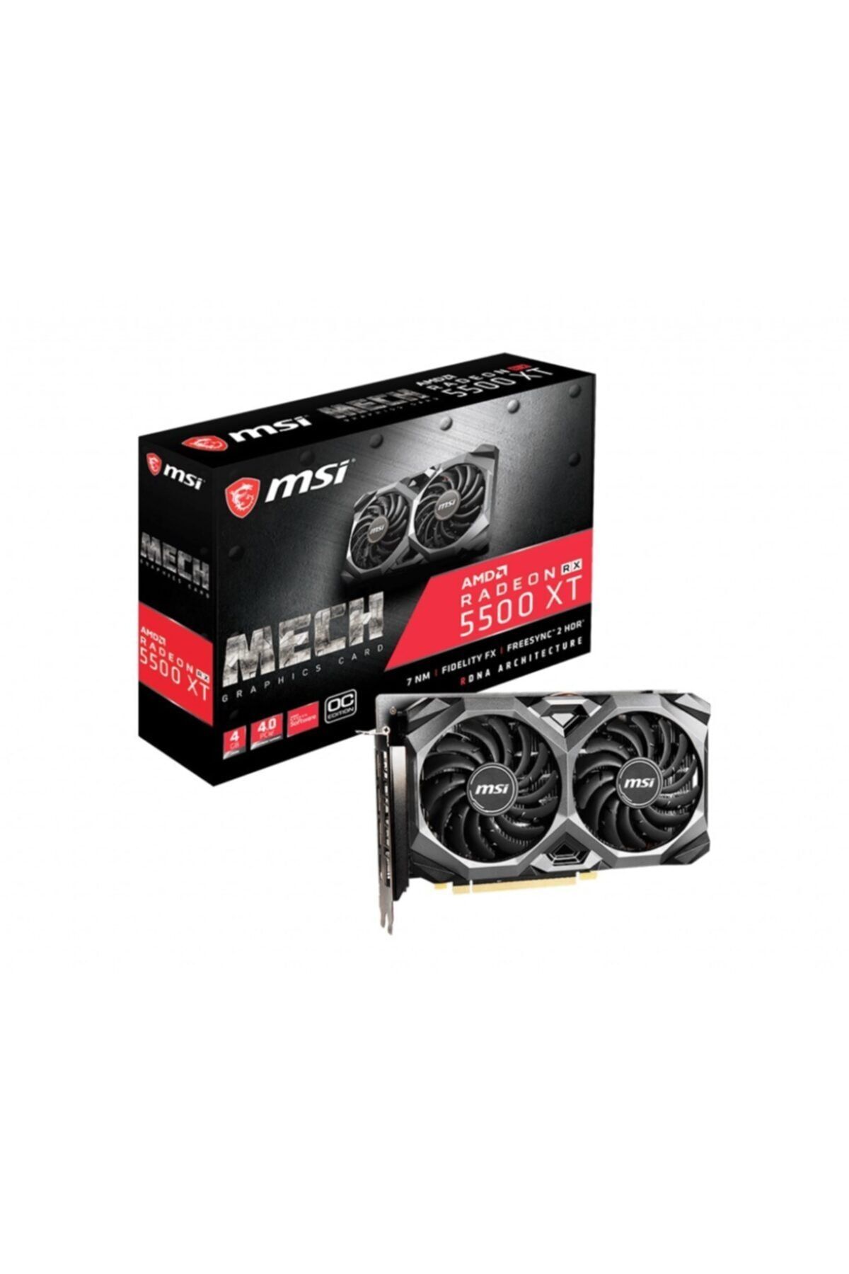 MSI RX 5500 XT Mech 4 GB AMD Radeon 4G OC GDDR6 128 Bit Ekran Kartı