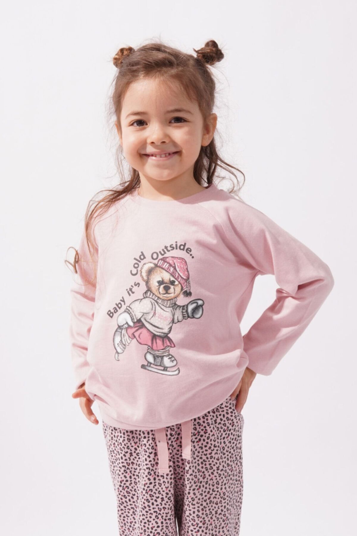 Katia & Bony Teddy Bear Kız Çocuk Pijama Takımı - Pembe