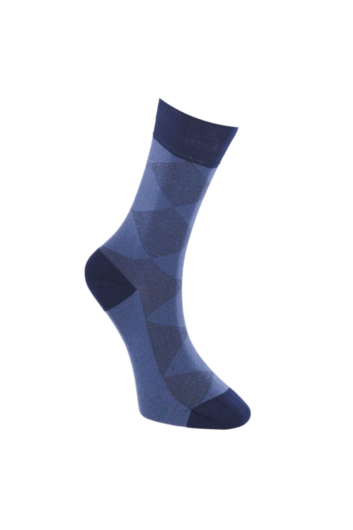 Altınyıldız Classics Erkek Lacivert-mavi Desenli Çorap