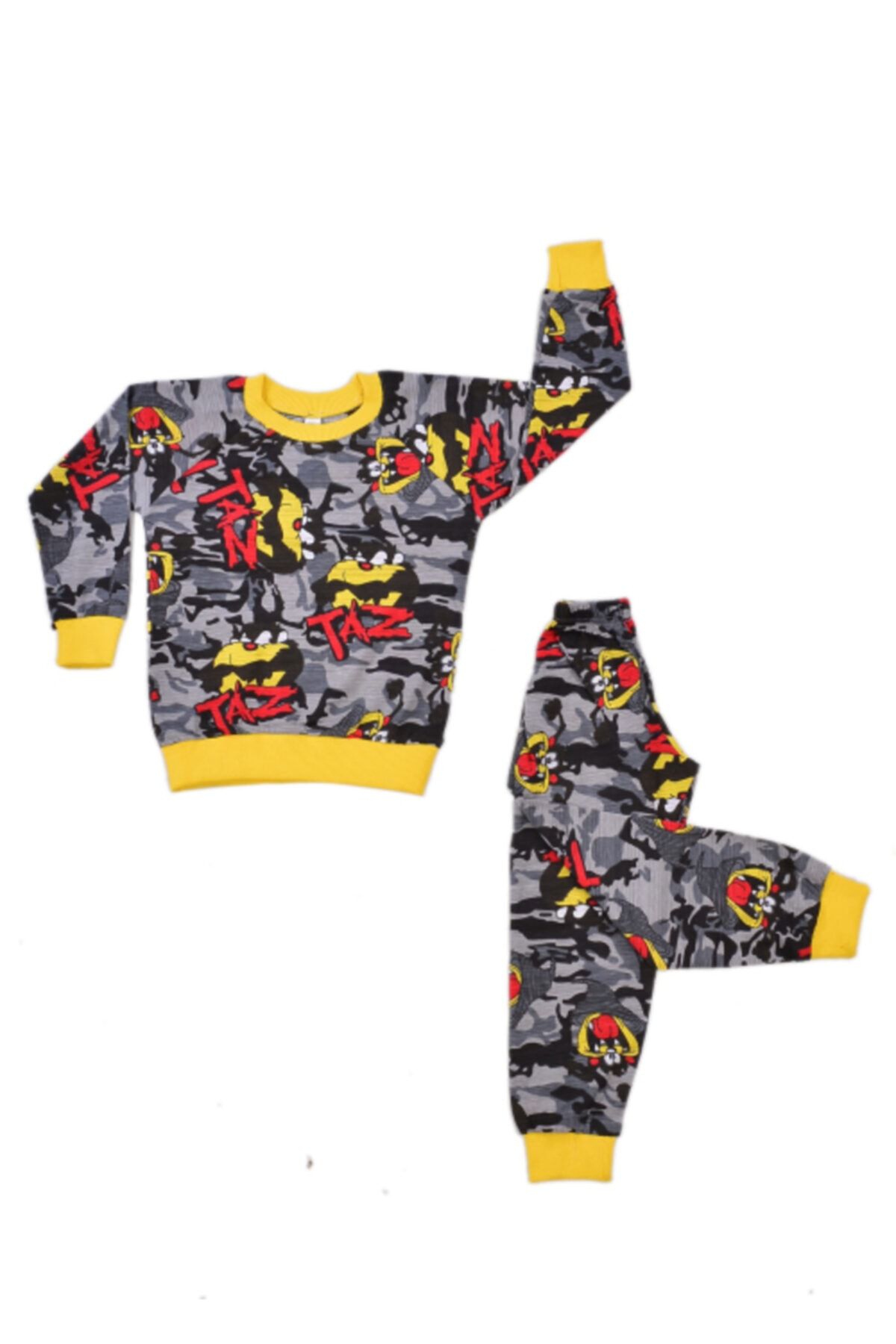 Tarık Erkek Çocuk Gri Pijama Takımı