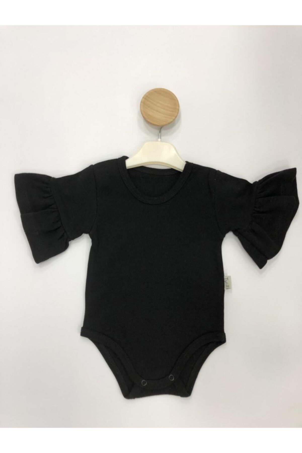 BABY'S TWİN Kız Bebek Siyah Ispanyol Body Zıbın