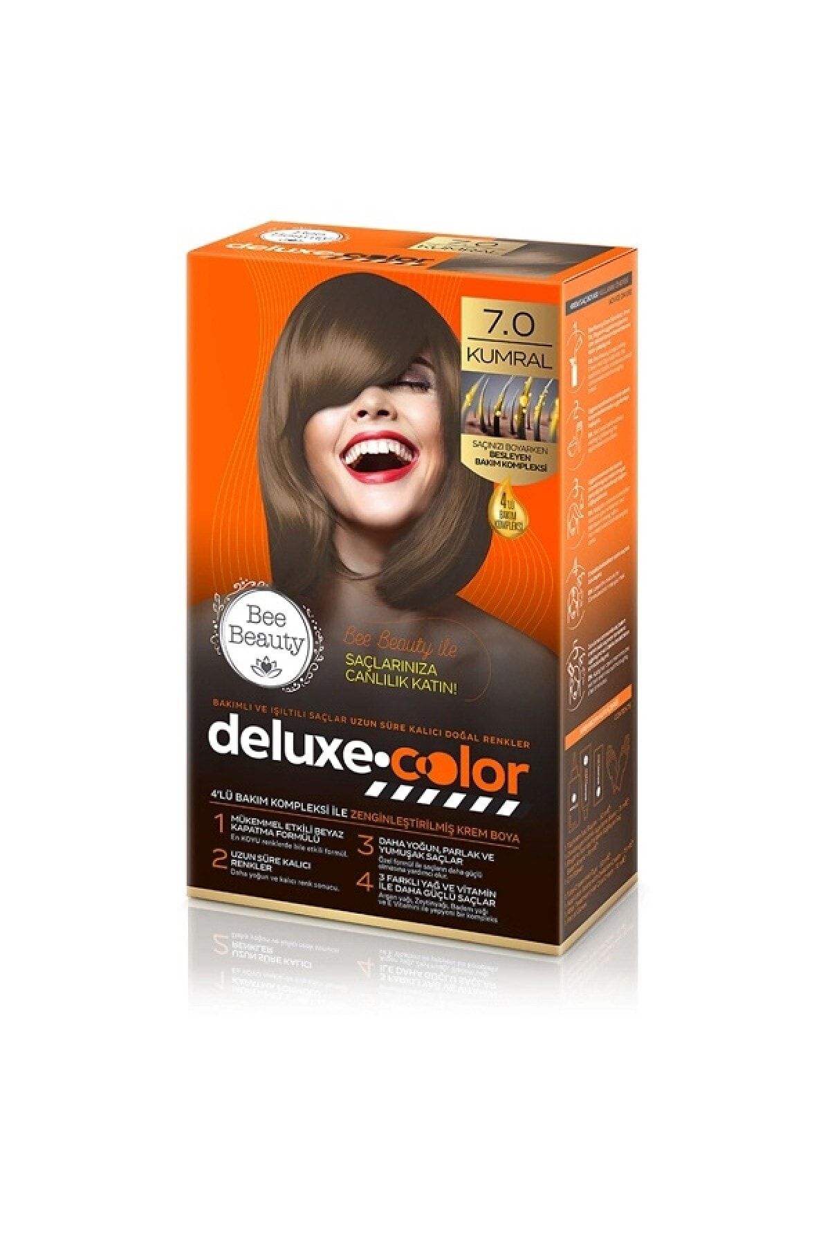 Bee Beauty Deluxe Color Kit Saç Boyası 7.0 Kumral