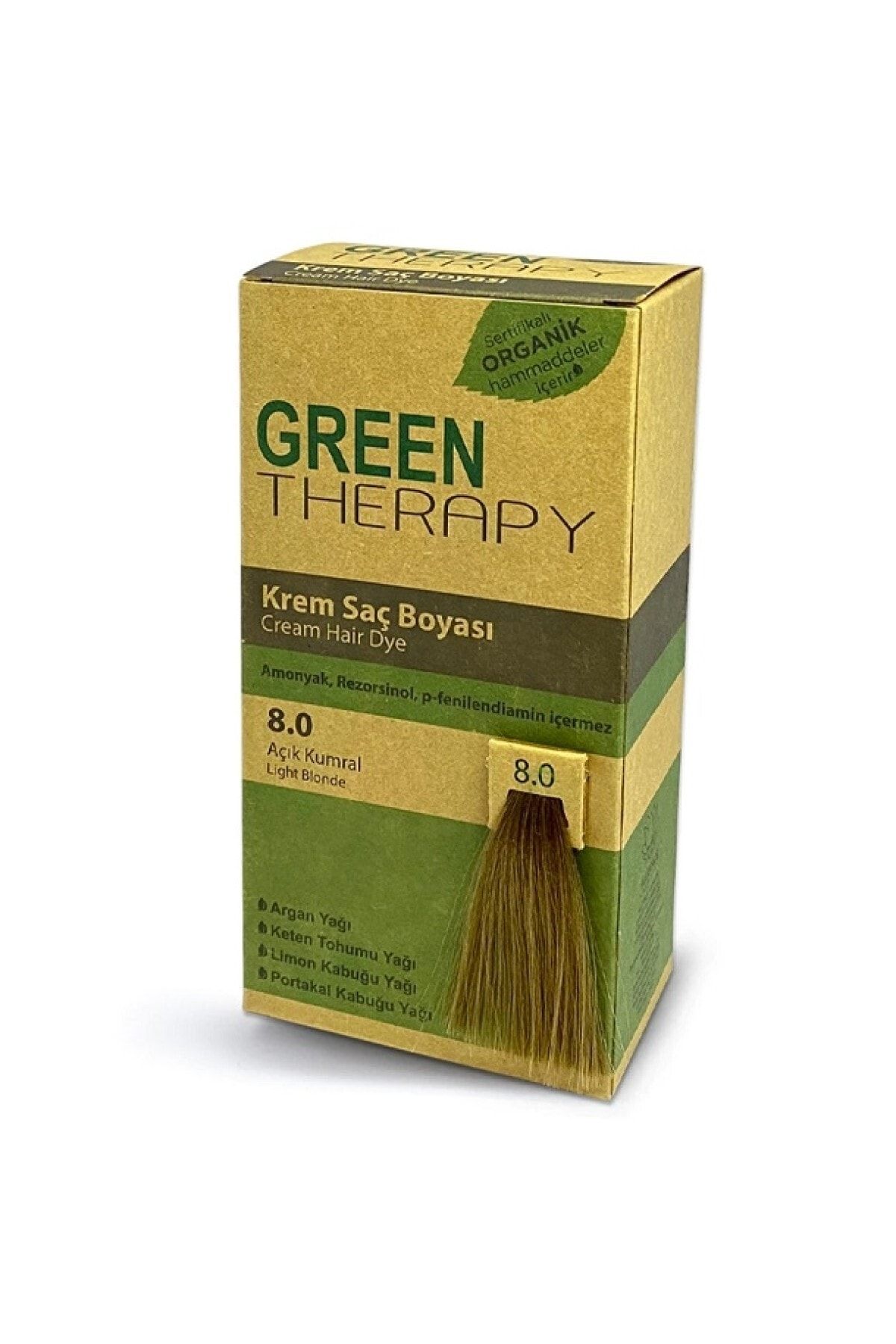 Green Therapy Krem Saç Boyası 8.0 Açık Kumral