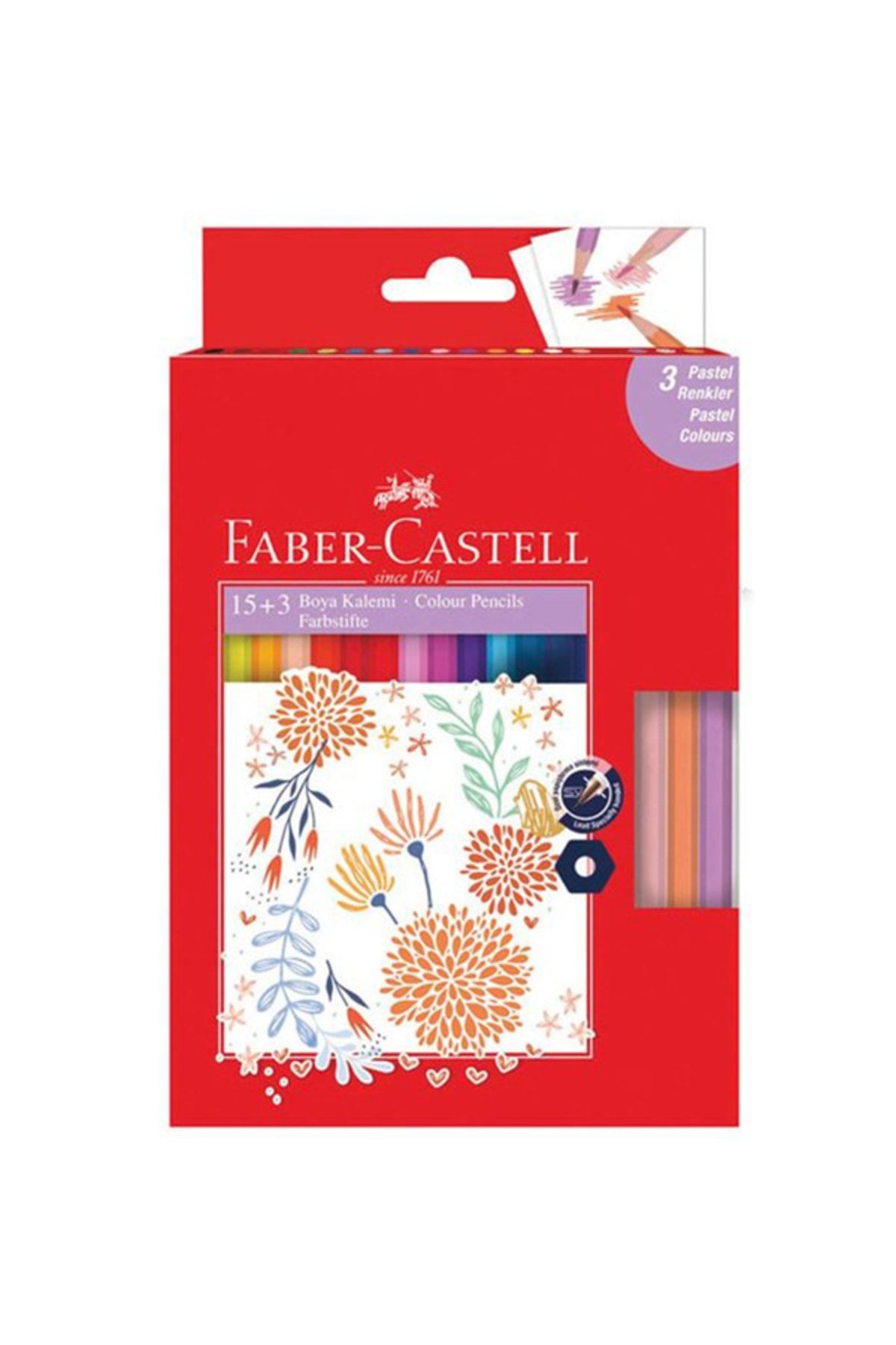Faber Castell Fc Boya Kalemi 15+3 Pastel Renk (fsc)