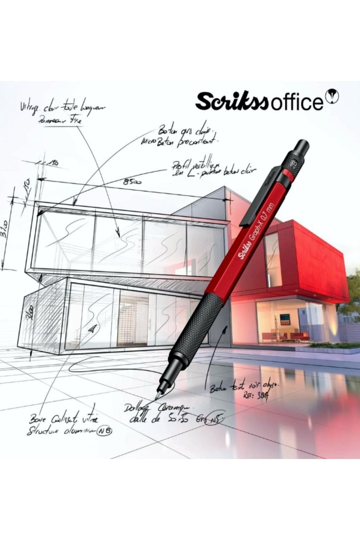 Matrı-X Versatil 0.7 Mm Kırmızı Şeffaf Amb.