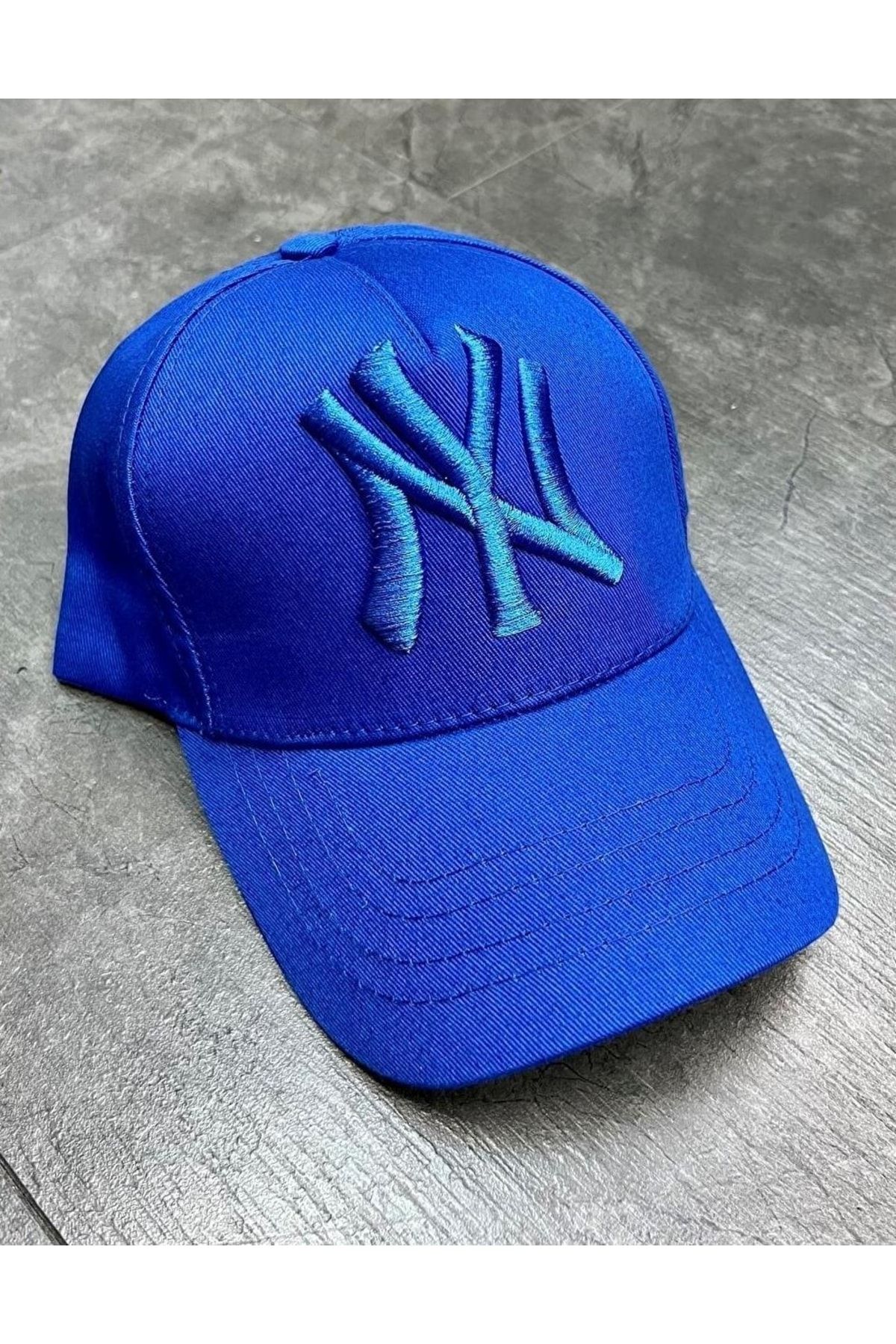 Takı Dükkanı Mavi Ny Cap Mavi Nakışlı Unisex Şapka Cp220