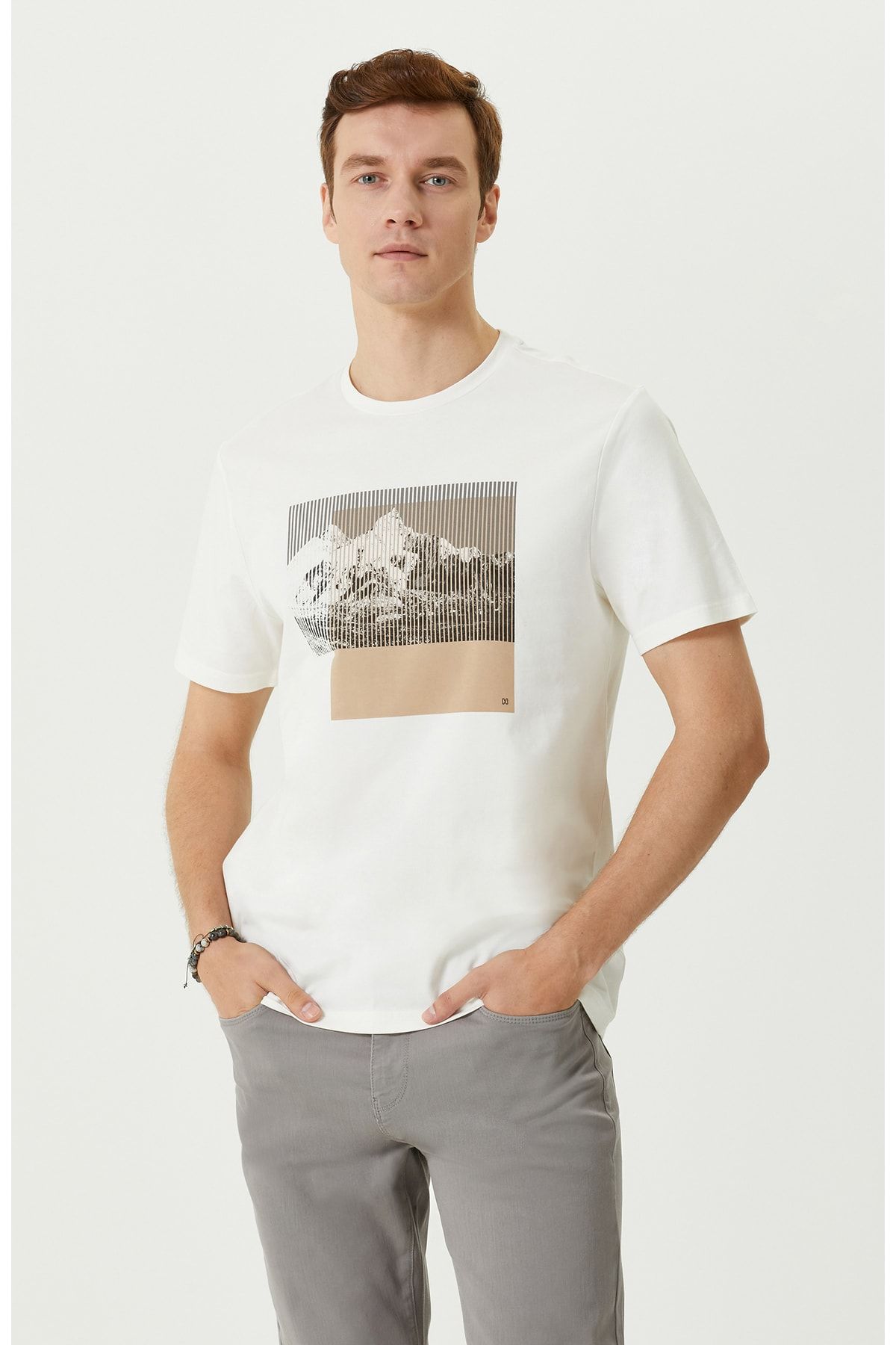 Network Slim Fit Beyaz T-shirt