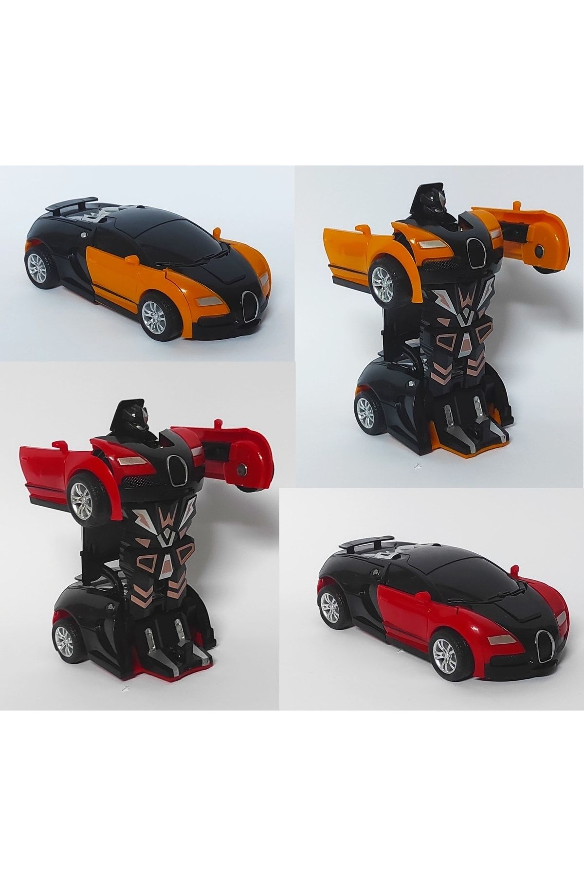 Brother Toys Robota Dönüşen Bugatti Çek Bırak Özellikli Araba 12 cm