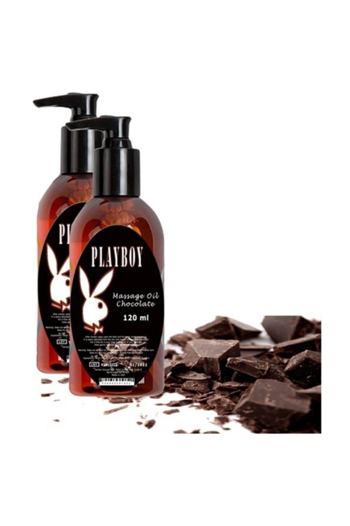 Playboy Chocolate Massage Oil 2 Ad Çikolata Aromalı Vücut Masaj Yağı