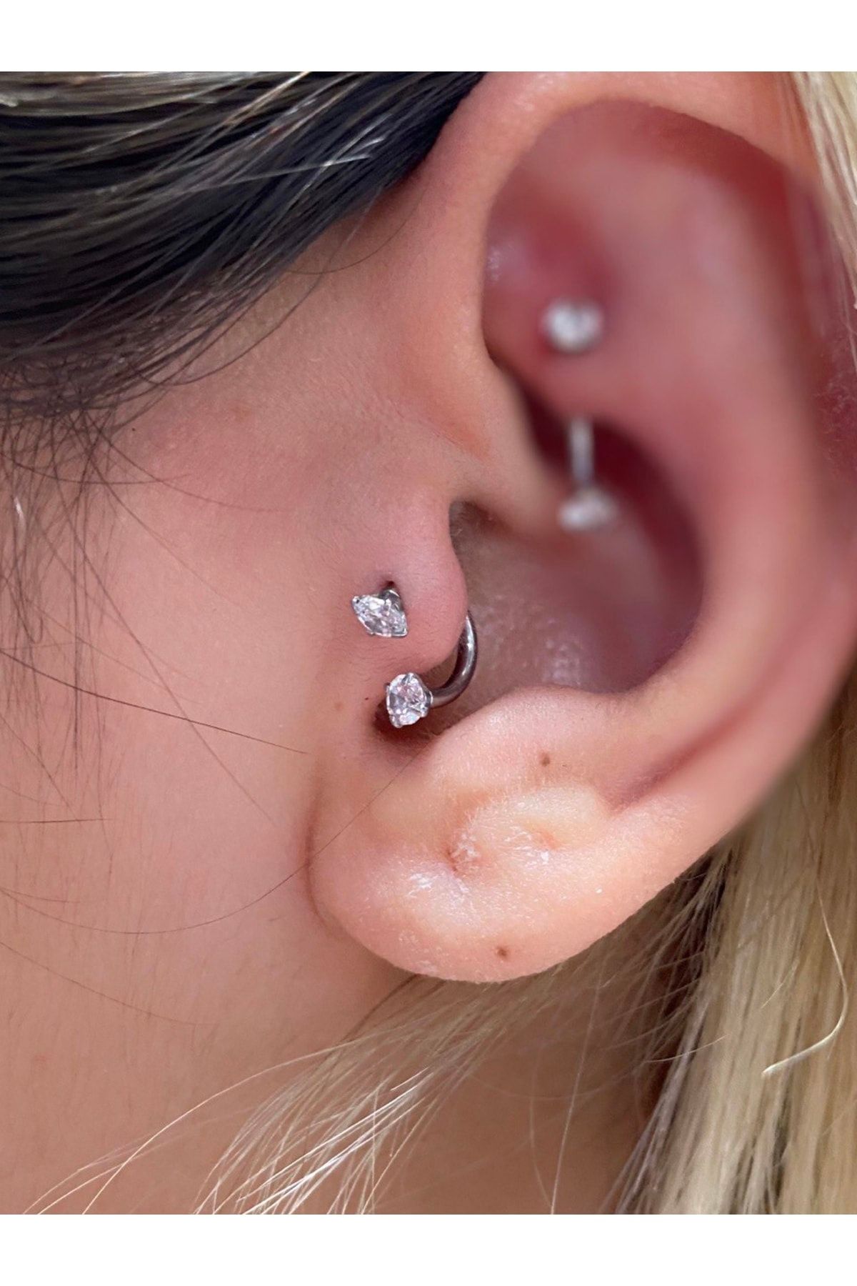 Çelik Tragus Rook Kıkırdak Piercingi_0