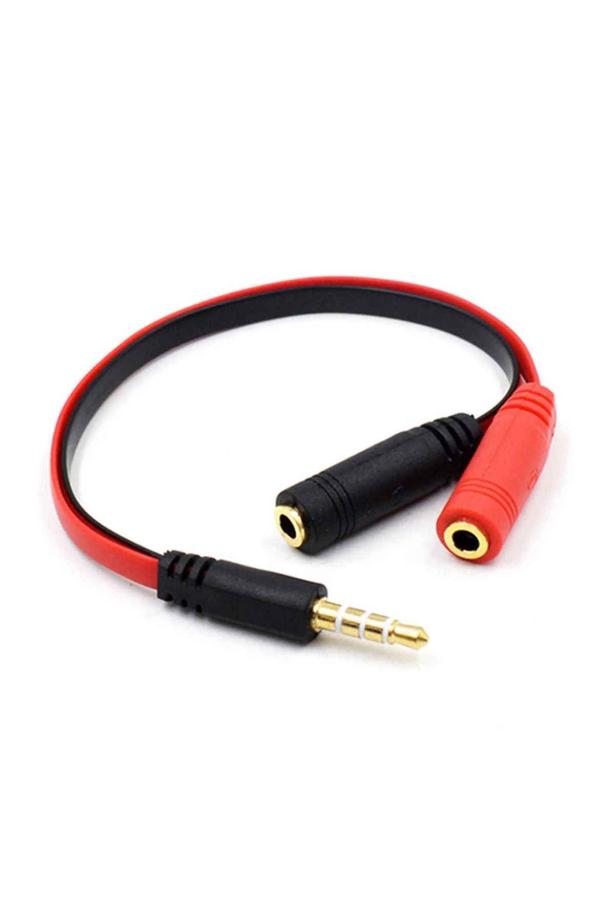 aogo Kulaklık Mikrofon Birleştirici Kablo Aparat 3.5mm Erkek 2x3.5mm Dişi Kulaklık Mic Audio Y Splitter