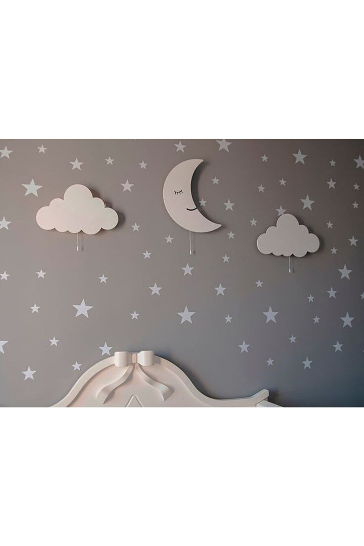 EMTA 3 Lü Bulut Aydede Aydınlatma Gece Lambası Çocuk Odası Aksesuar Dekorasyon