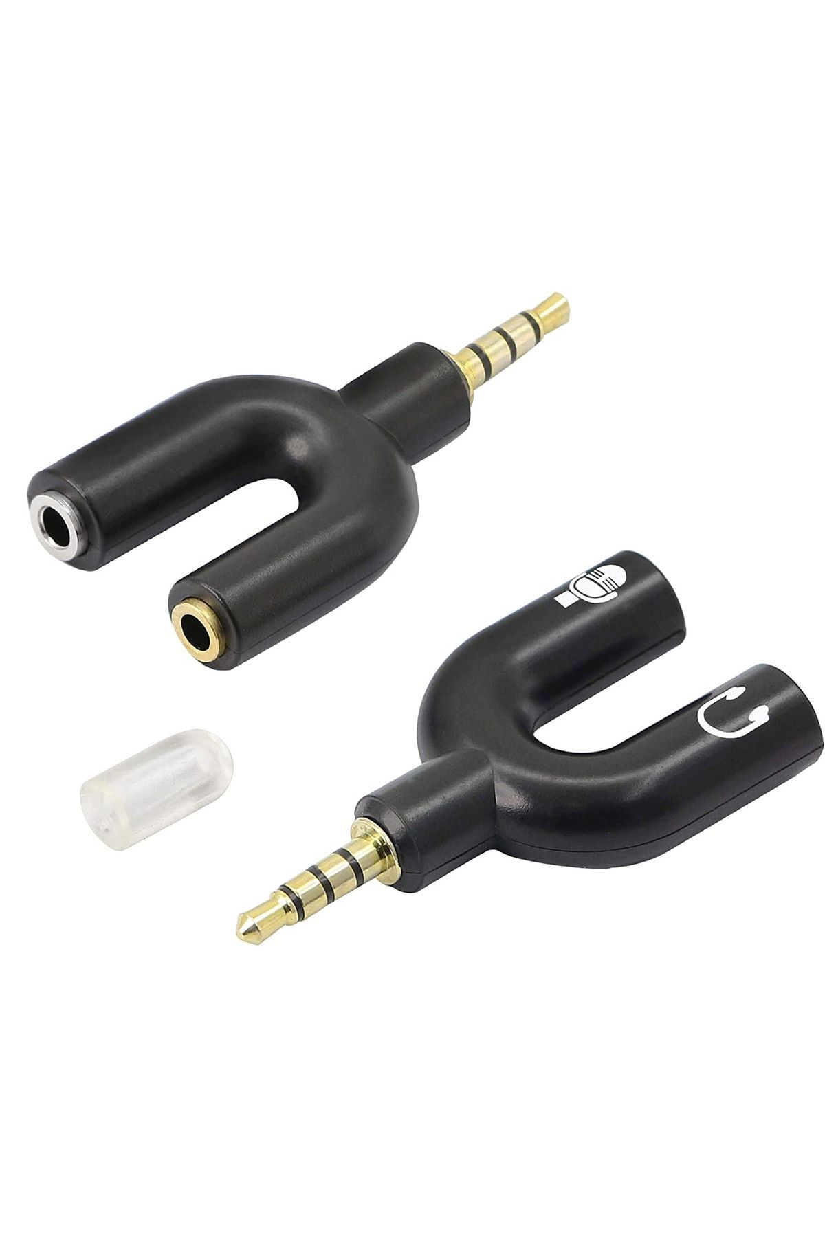 aogo Kulaklık Mikrofon Birleştirici Aparat 3.5mm Erkek 2x3.5mm Dişi Kulaklık Mic Audio Y Splitter Headpho