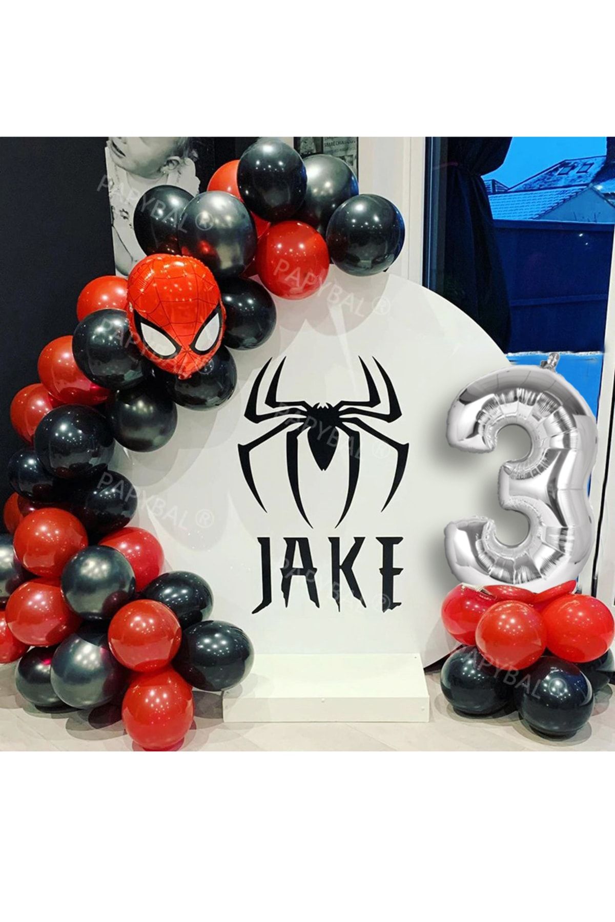 DİSNEY Lisanslı Spiderman Örümcek Adam Zincir Balon Seti Ve Rakam Balon Karşılama Seti