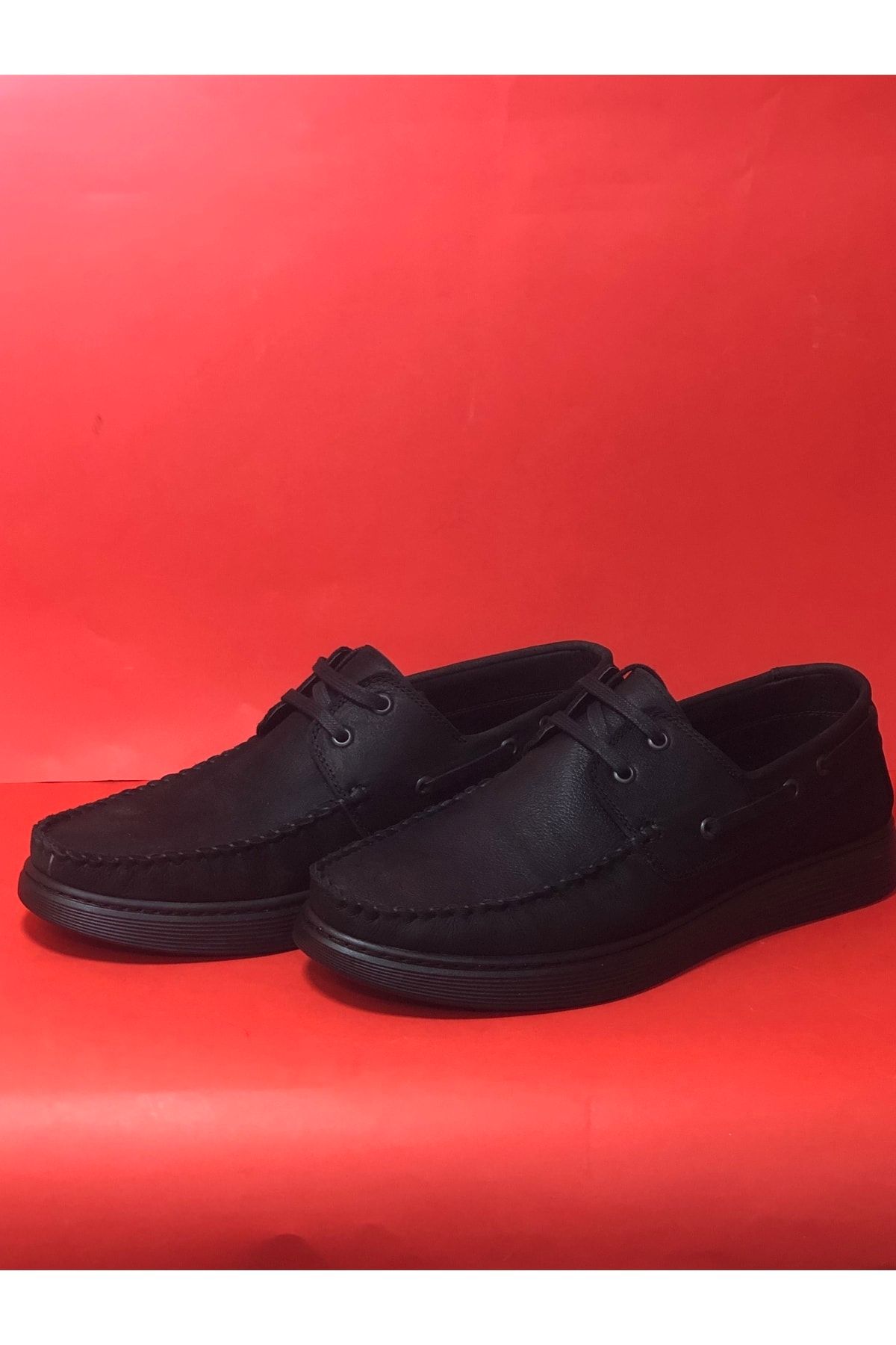 Modesa Erkek Siyah Deri Günlük Ayakkabı
