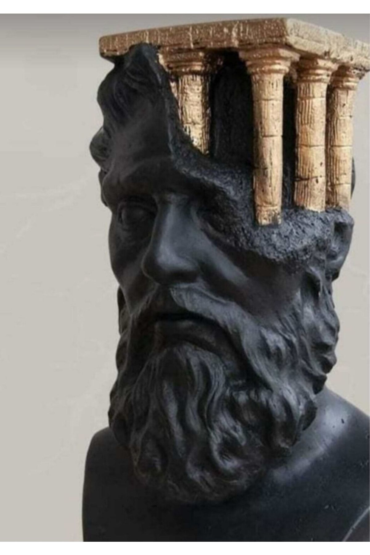 HAND DEKOR Dekoratif Büyük Boy Olimposlu Zeus Heykel Büst