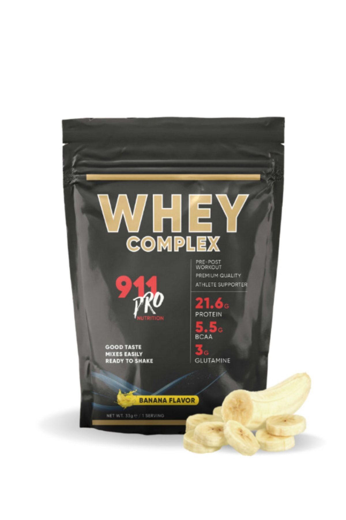 911 Pro Nutrition Whey Complex Protein Tozu Muz Aromalı 33gr