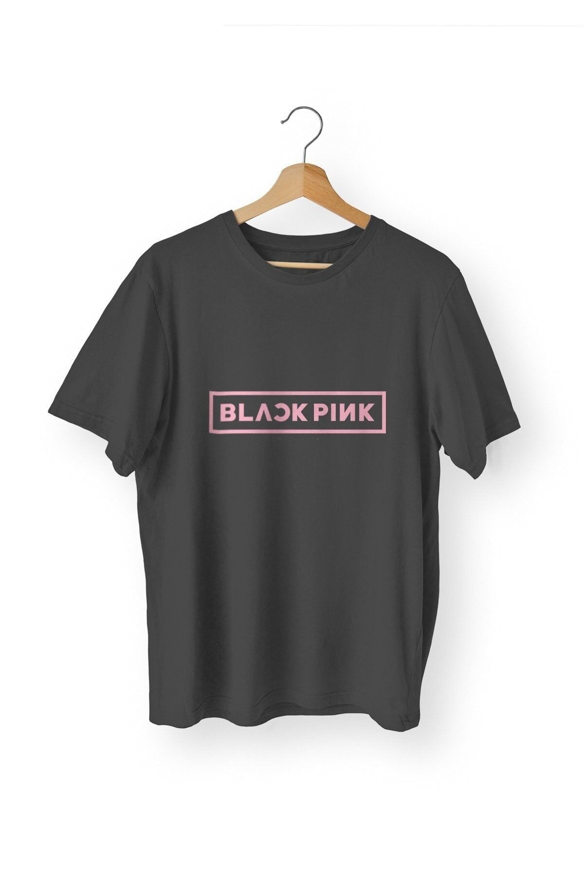 MODAGEN Unisex Black Pink Baskılı Siyah Oversize T-shirt