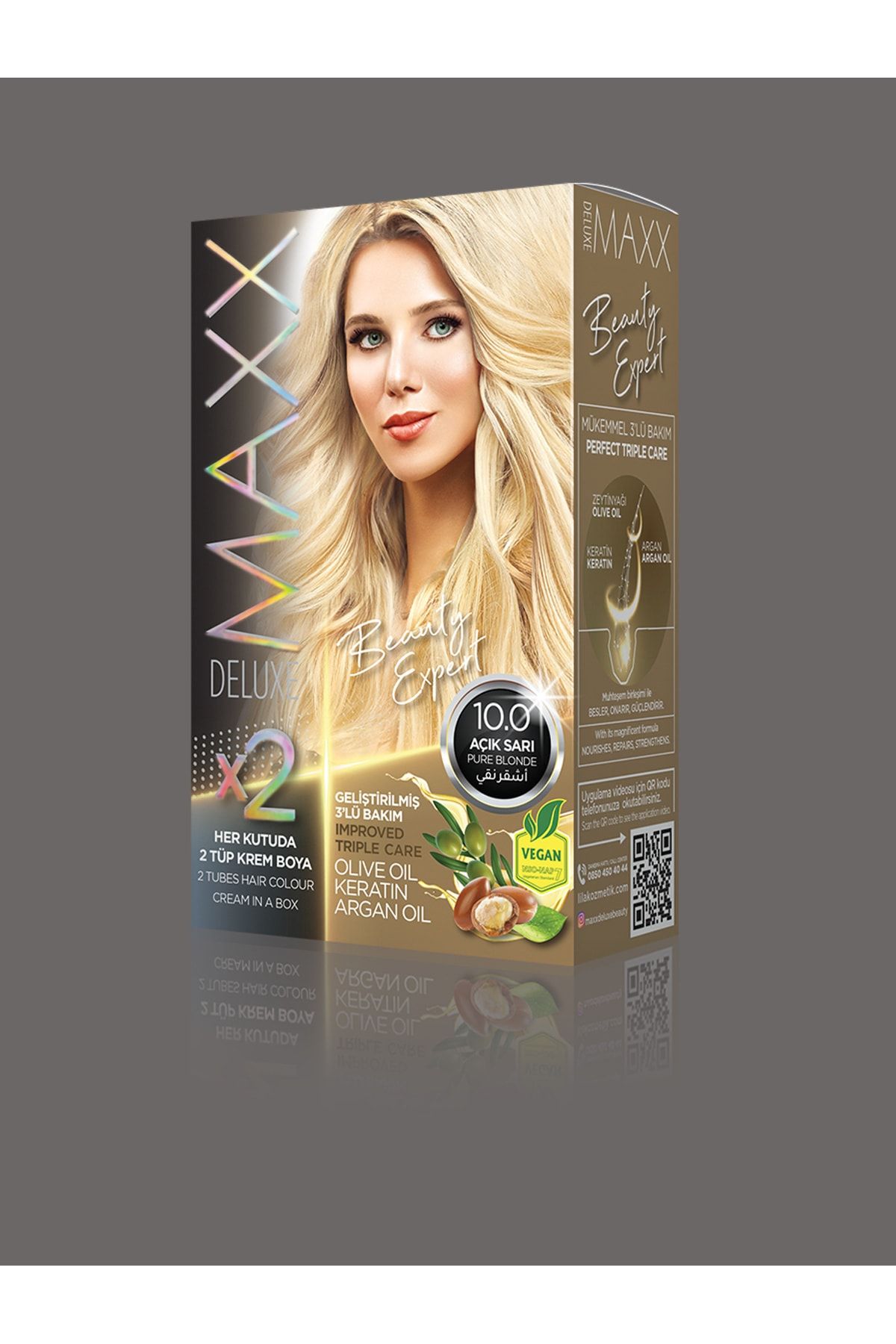 MAXX DELUXE Maxx Beauty Expert Set Saç Boyası Açık Sarı 10.0