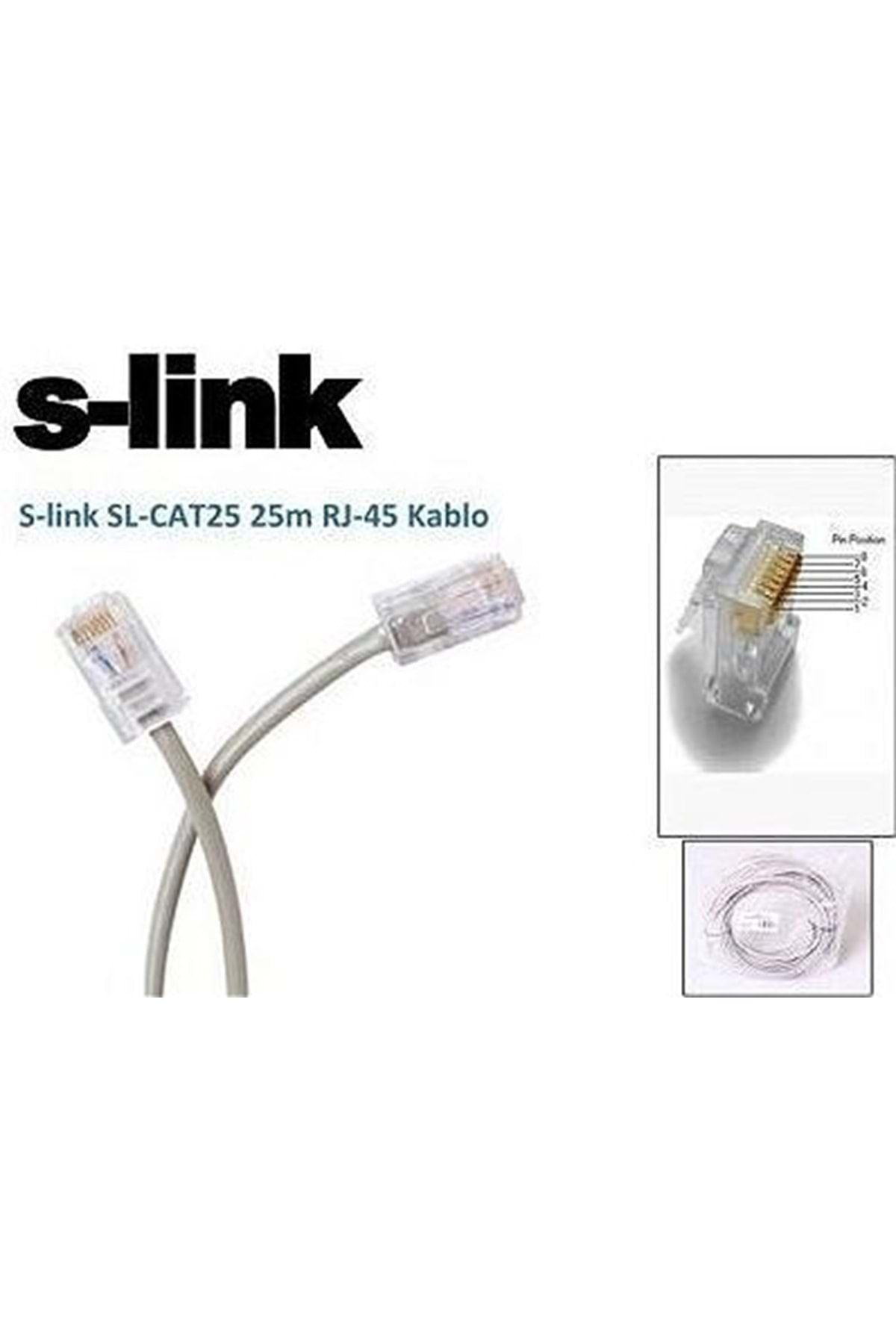 S-Link Sl-cat25 Rj-45 25 Metre Cat5 Kablo