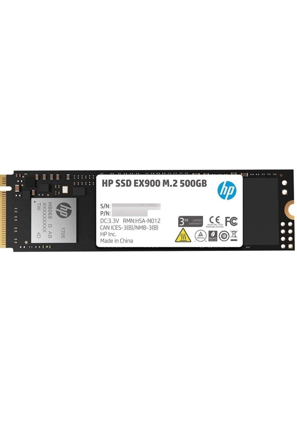 HP 500GB EX900 2YY44AA 2100- 1500MB/s M2 PCIe NVMe Gen3 Disk