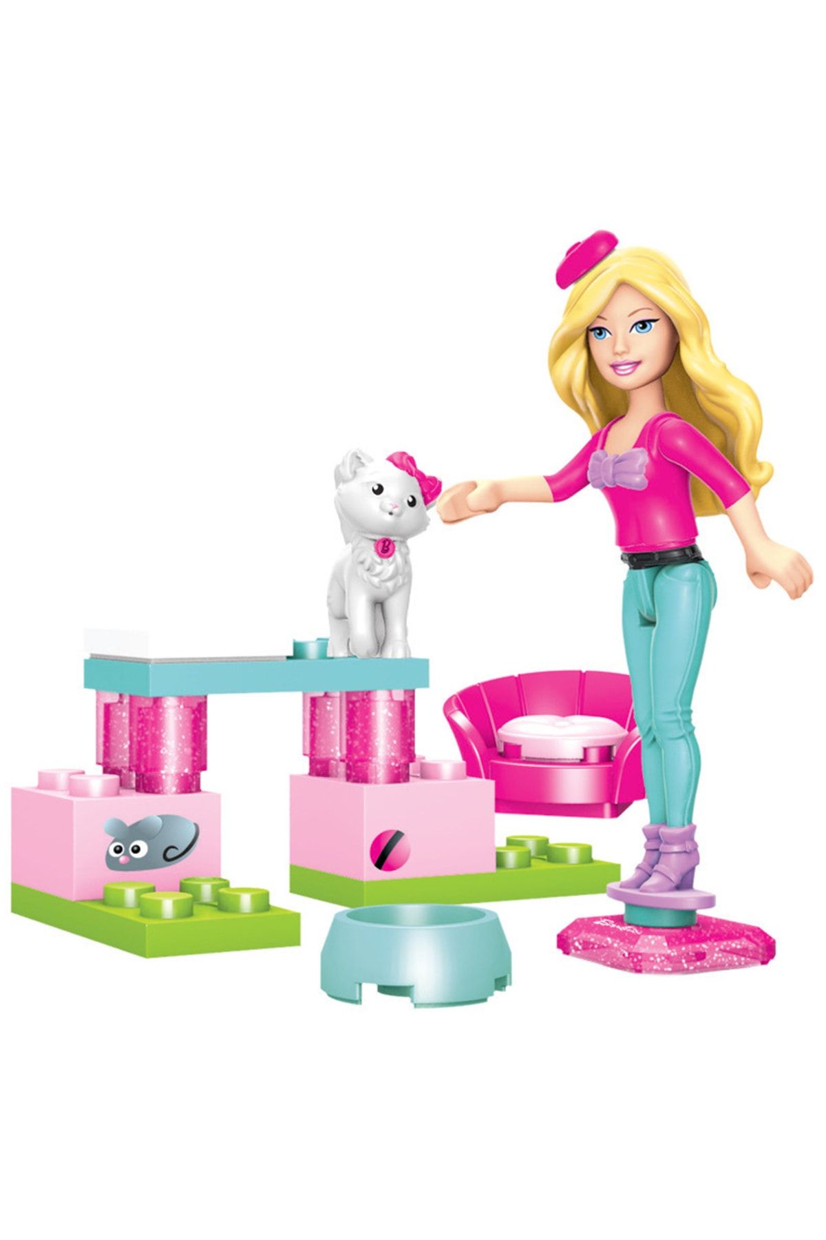 Mega Bloks Barbie Kedi Yavrusu Bakıcısı Oyun Seti /