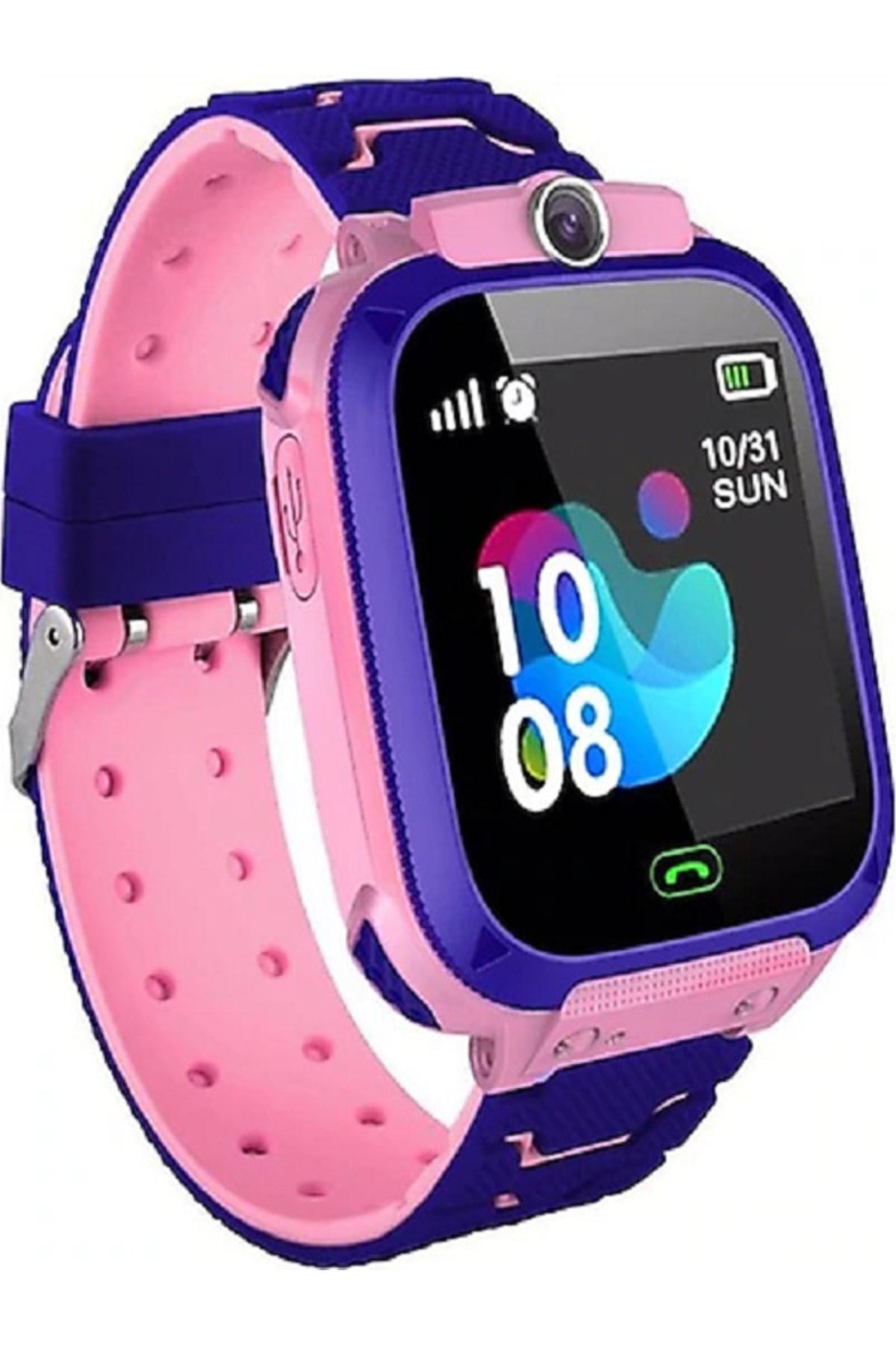 pink watch 2023 Model Akıllı Çocuk Saati Konum Takipli Sim Kart Girişli Lbs Ve Sos Özellikli