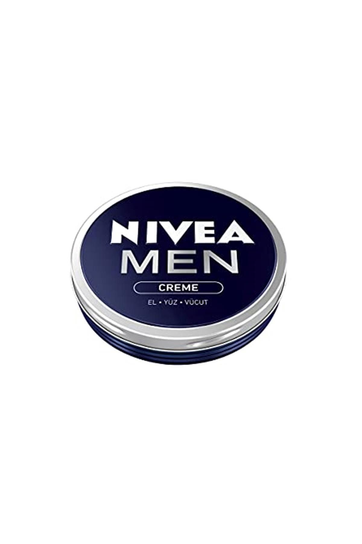 NIVEA Men Creme Erkek Bakım Kremi 30 Ml, El, Yüz Ve Vücut Nemlendirici Krem, Hızlı Emilir, Yapışkan