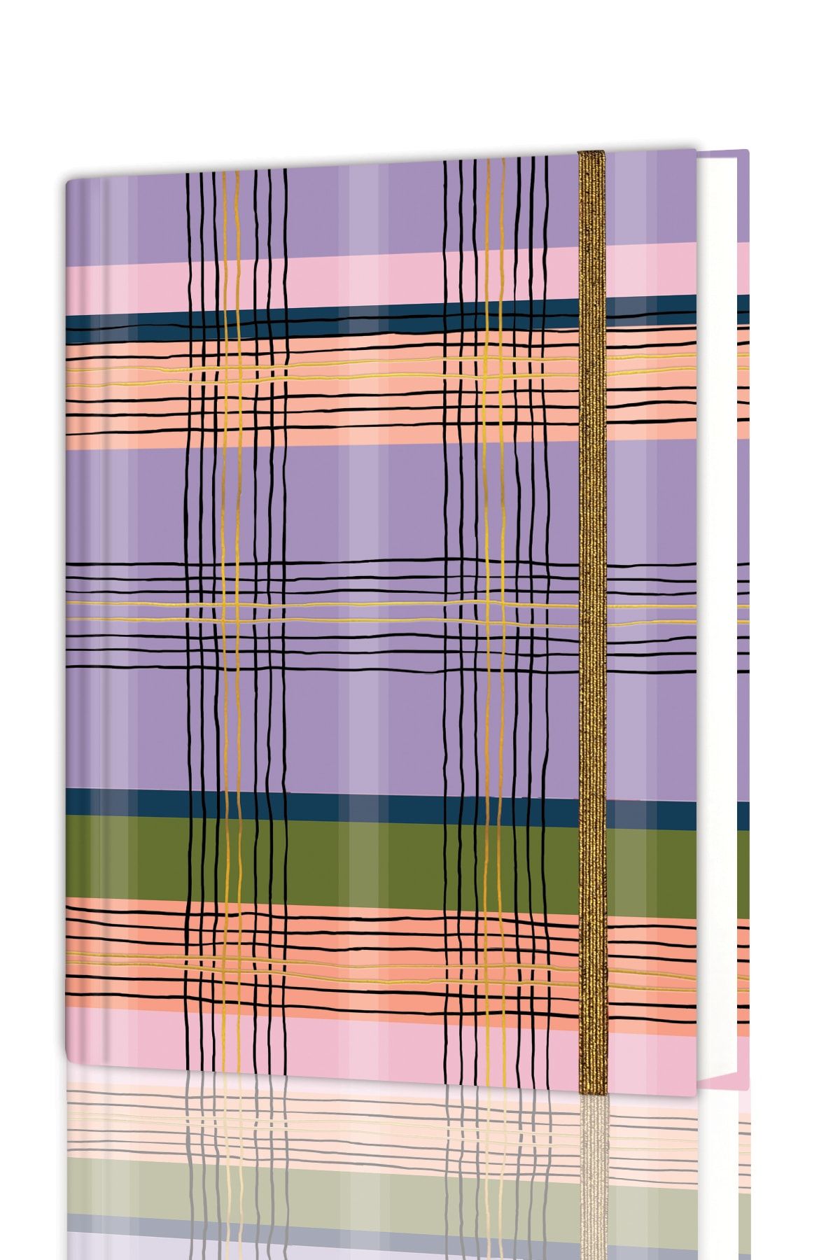 Victoria's Journals 16,5x22,5 Cm Gizli Spiralli Çizgili Defter Tarihsiz Not Defteri - Purple Kilt