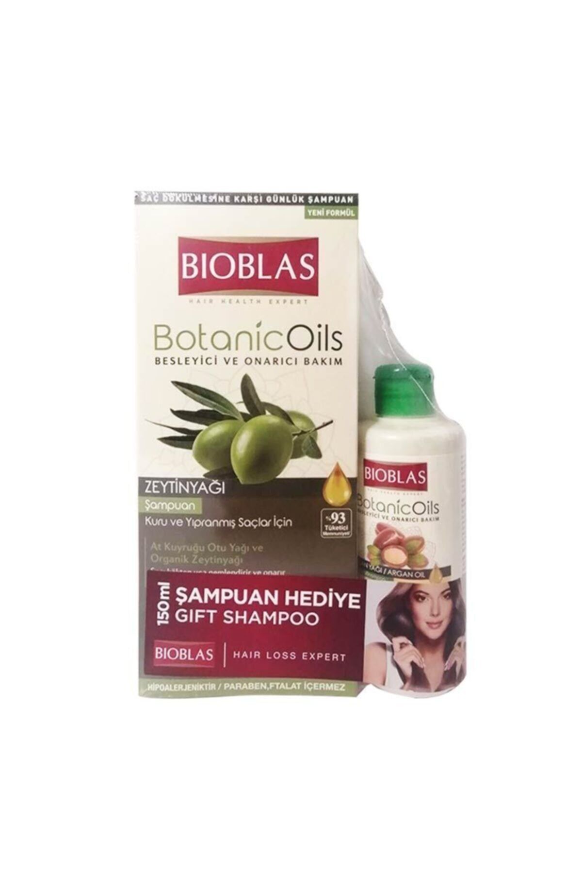 Bioblas Bıoblas Zeytin Yağlı Şampuan 360ml+150ml Argan Şampuan