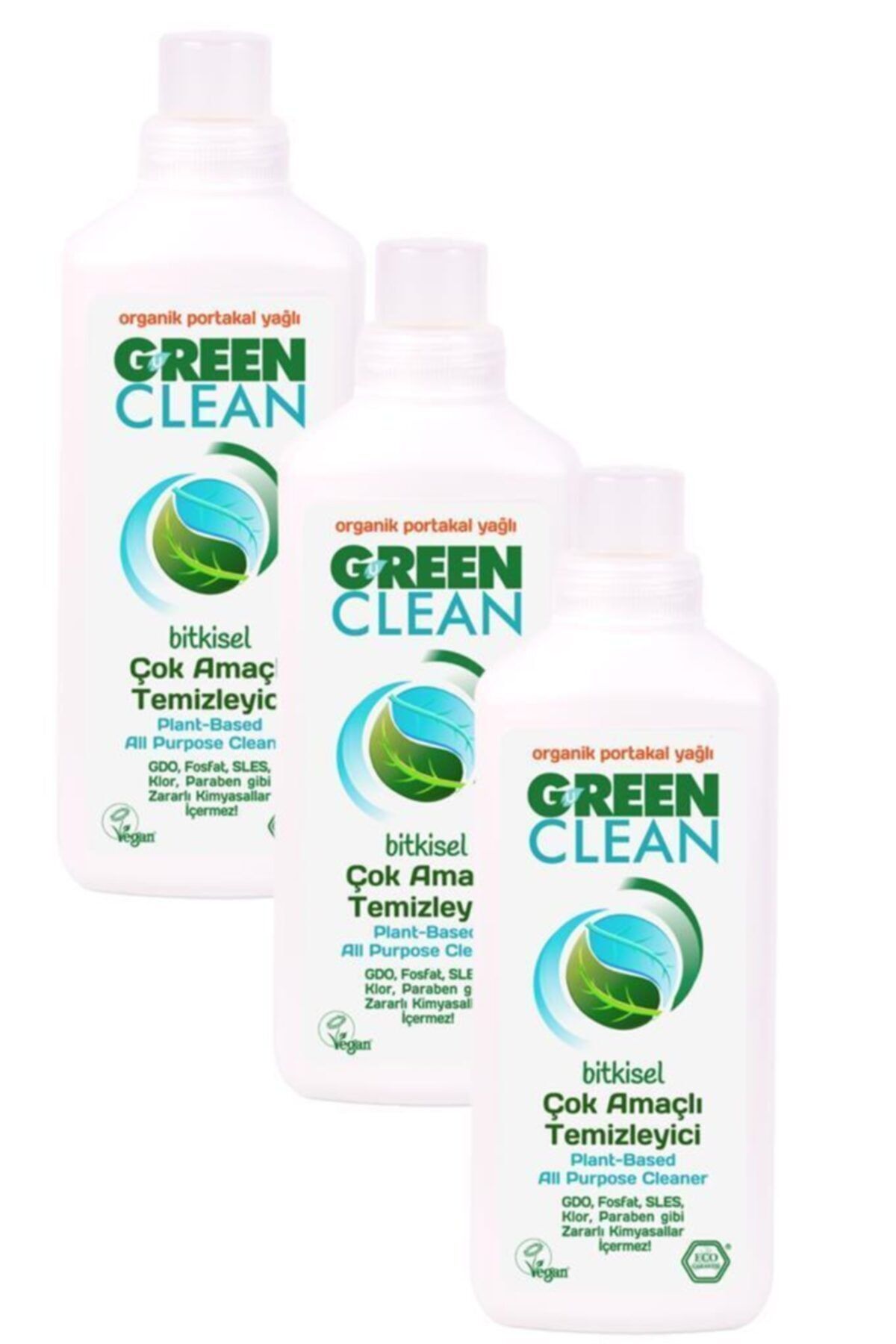 U Green Clean Organik Portakal Yağlı Yüzey Temizleyici 1000 ml 3 Lü Set