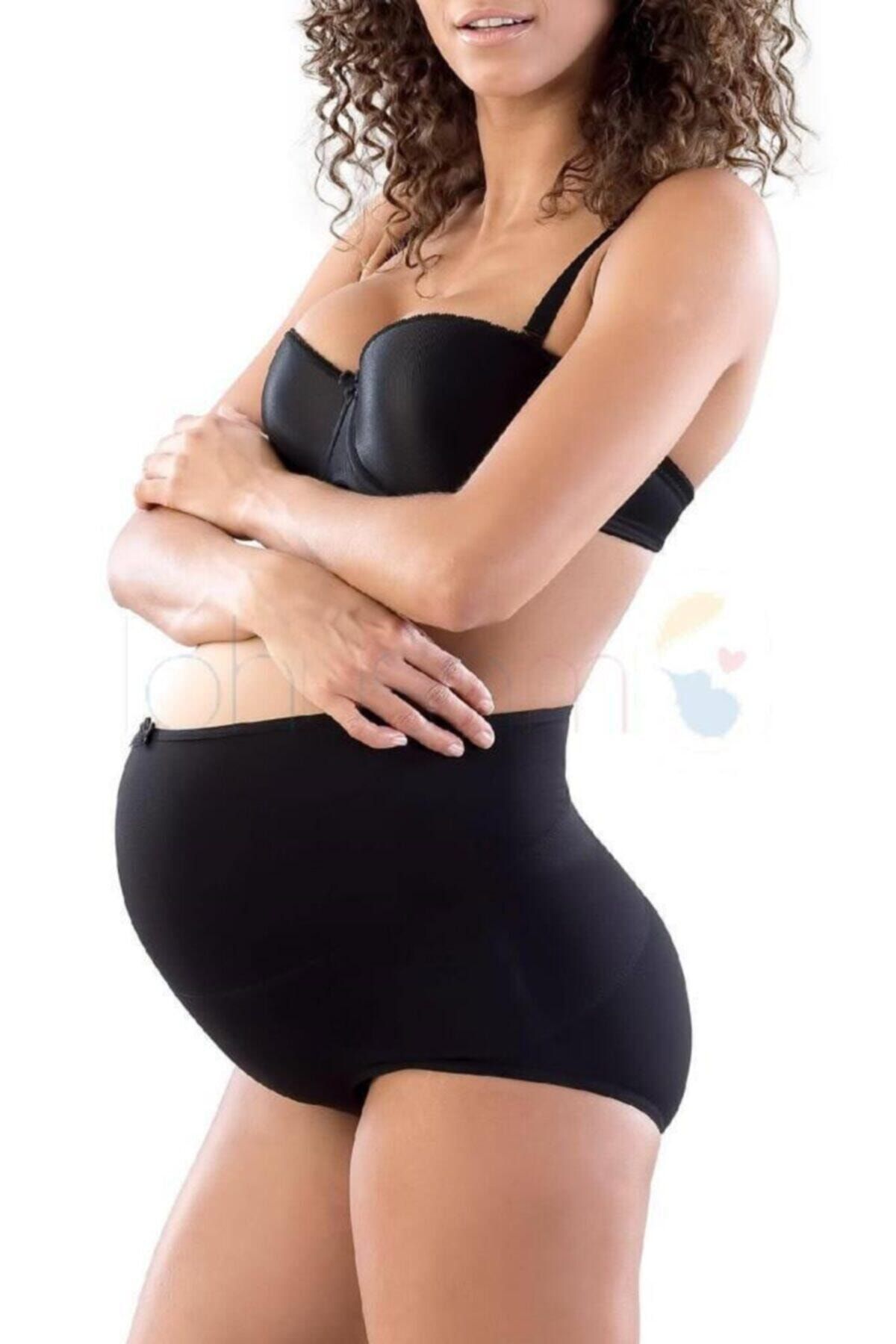 Genel Markalar Kadın Siyah Bel Destekli Hamile Külodu