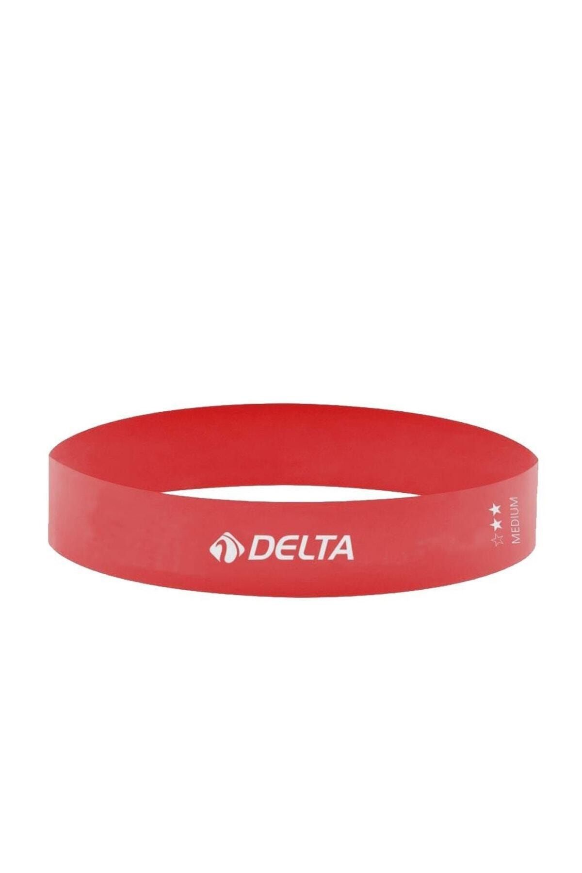 Delta Latex Orta Sert Aerobik Pilates Direnç Egzersiz Bandı Squat Çalışma Lastiği (UÇ KISMI KAPALI)