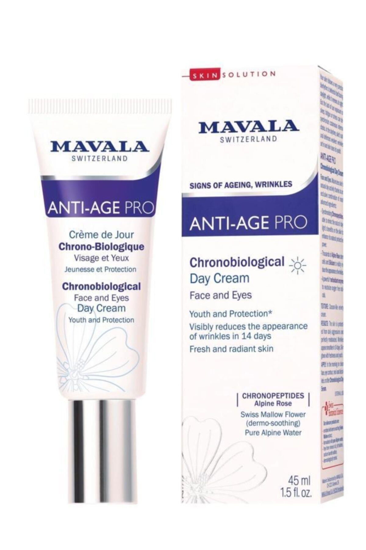 Mavala Anti-age Pro Chronobiological Day Cream Face And Eyes 45 ml